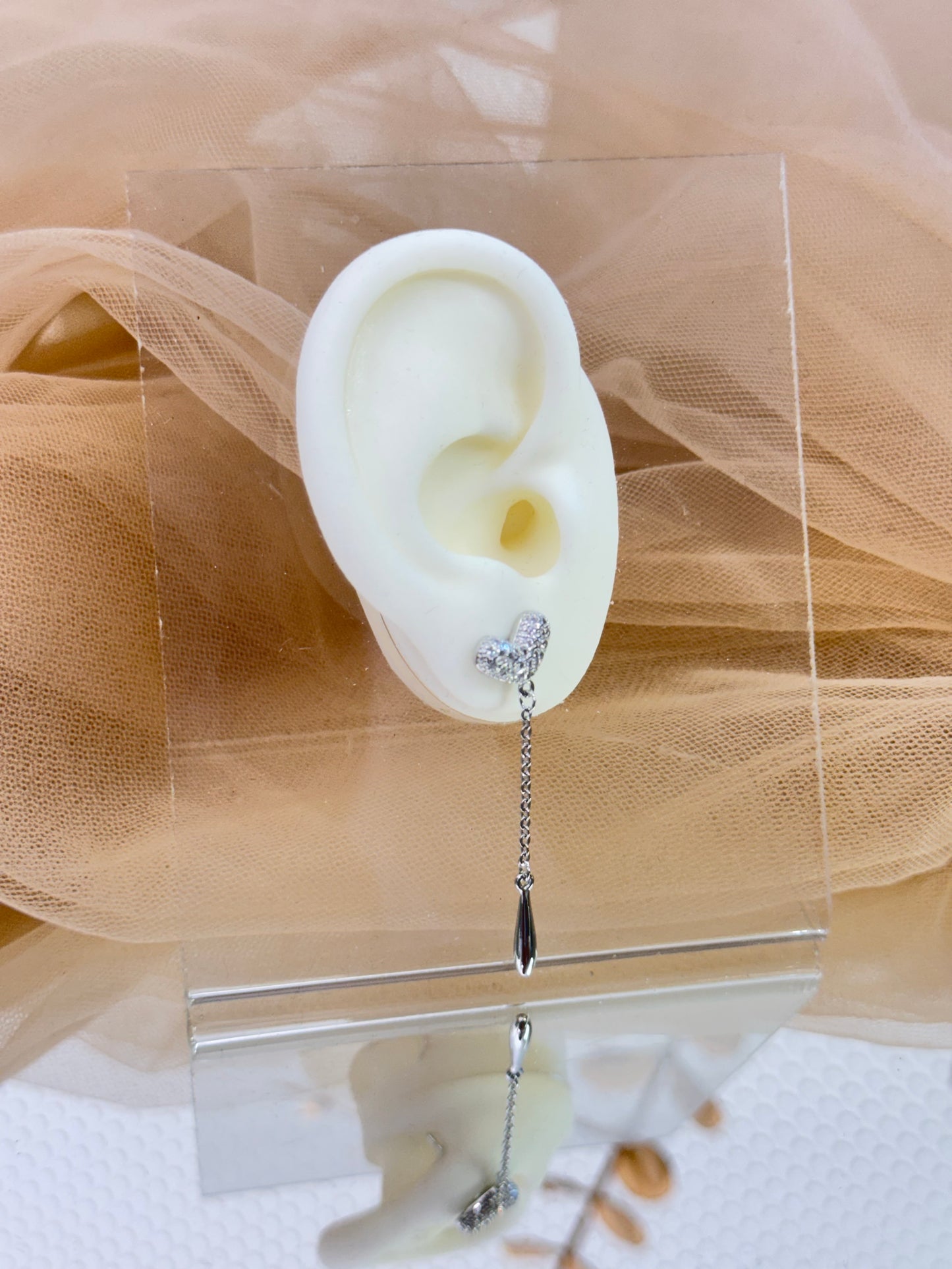 White Gold Earrings 3833