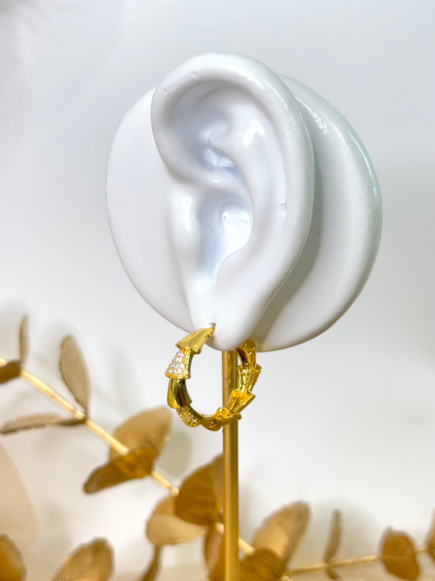 yellow gold earrings, serpent earrings, simple earrings, stone earrings, australia earrings, hoop earrings