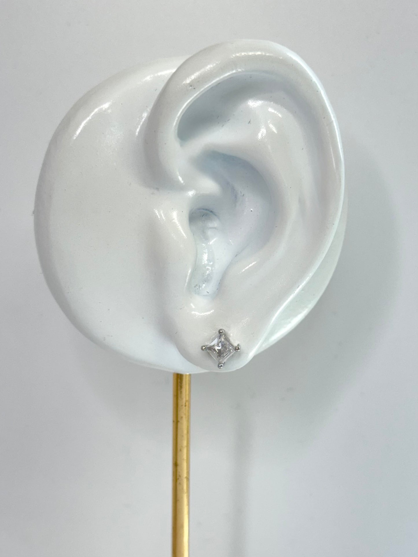White Gold Earrings 3598