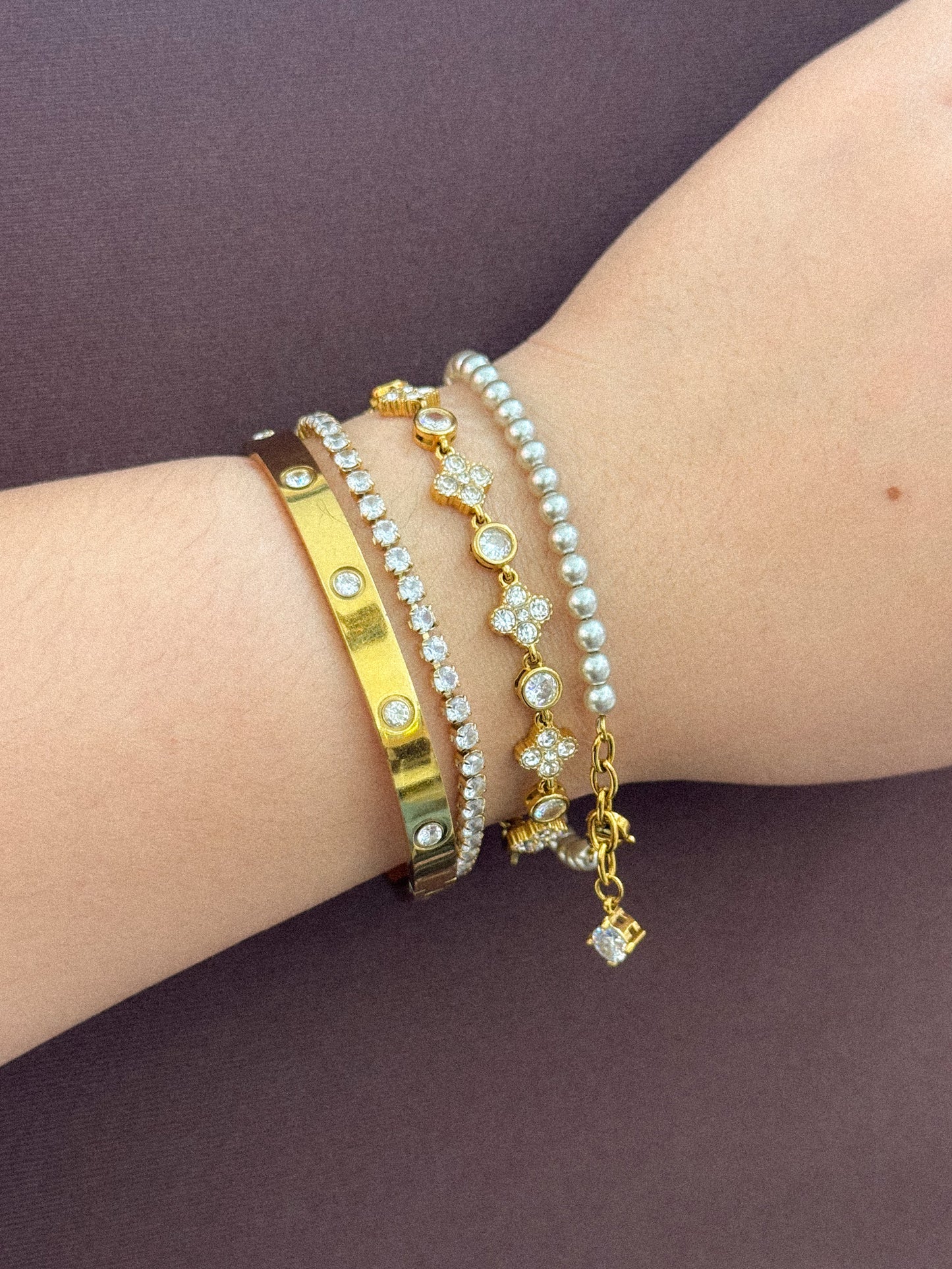 Chesna Silver Pearl Bracelet