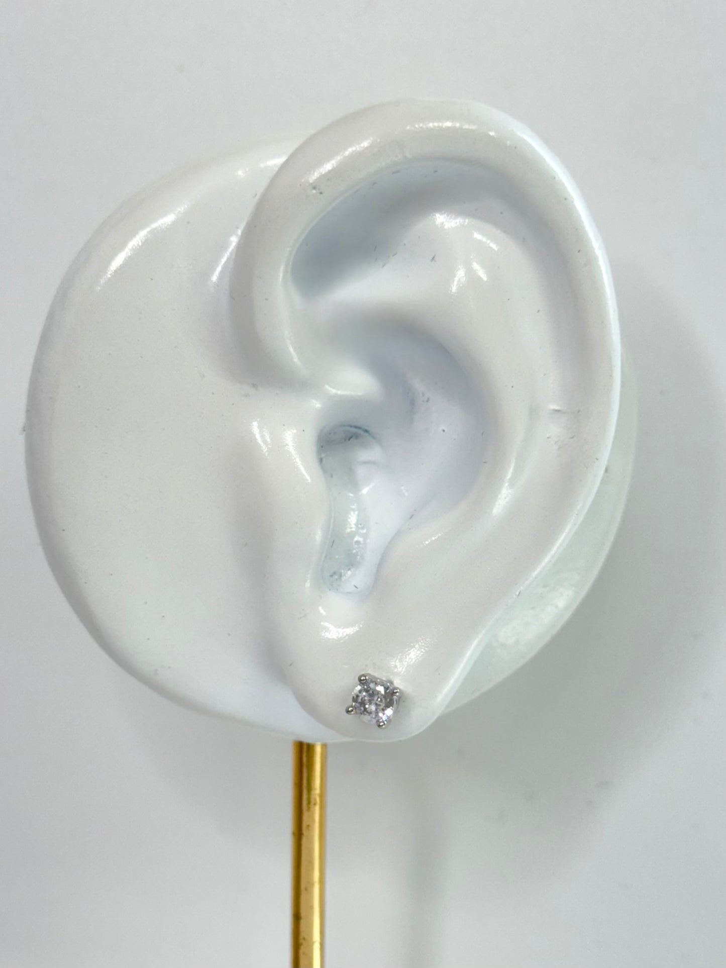 White Gold Earrings 3595