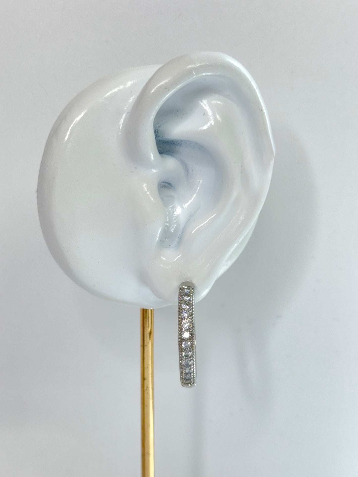 White Gold Earrings 3626