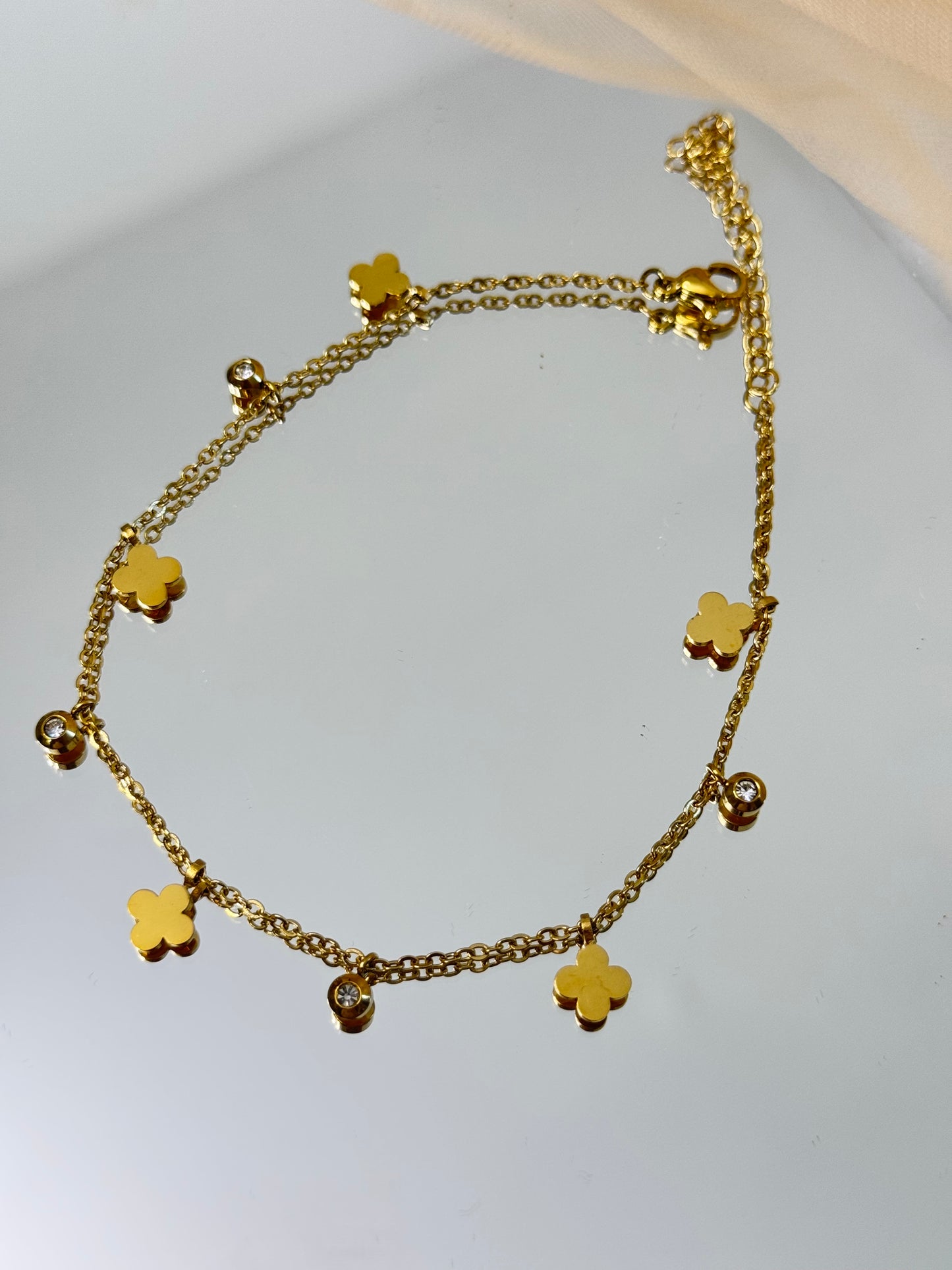 Clover Charm Anklet 3806