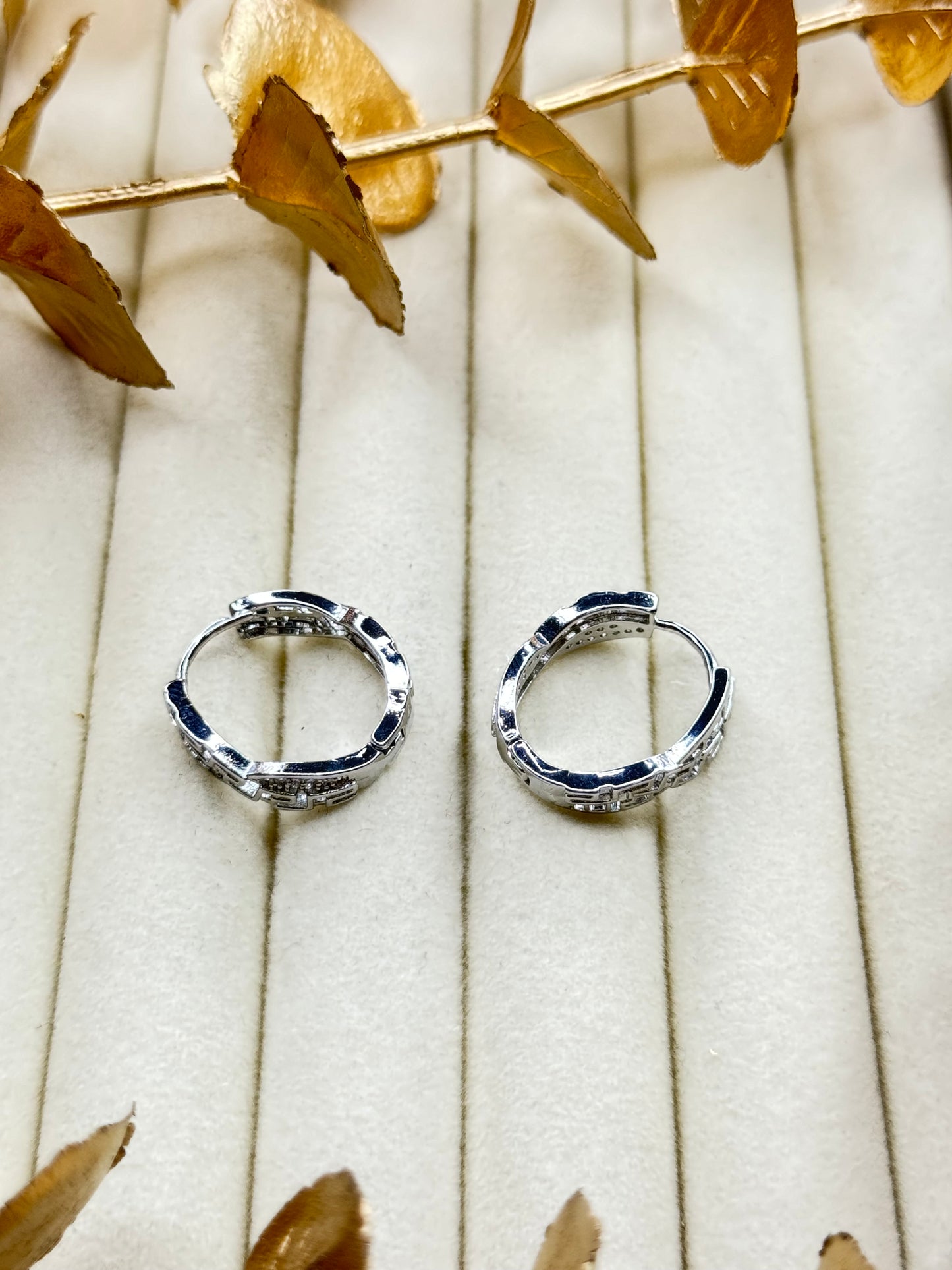 White Gold Earrings 1695
