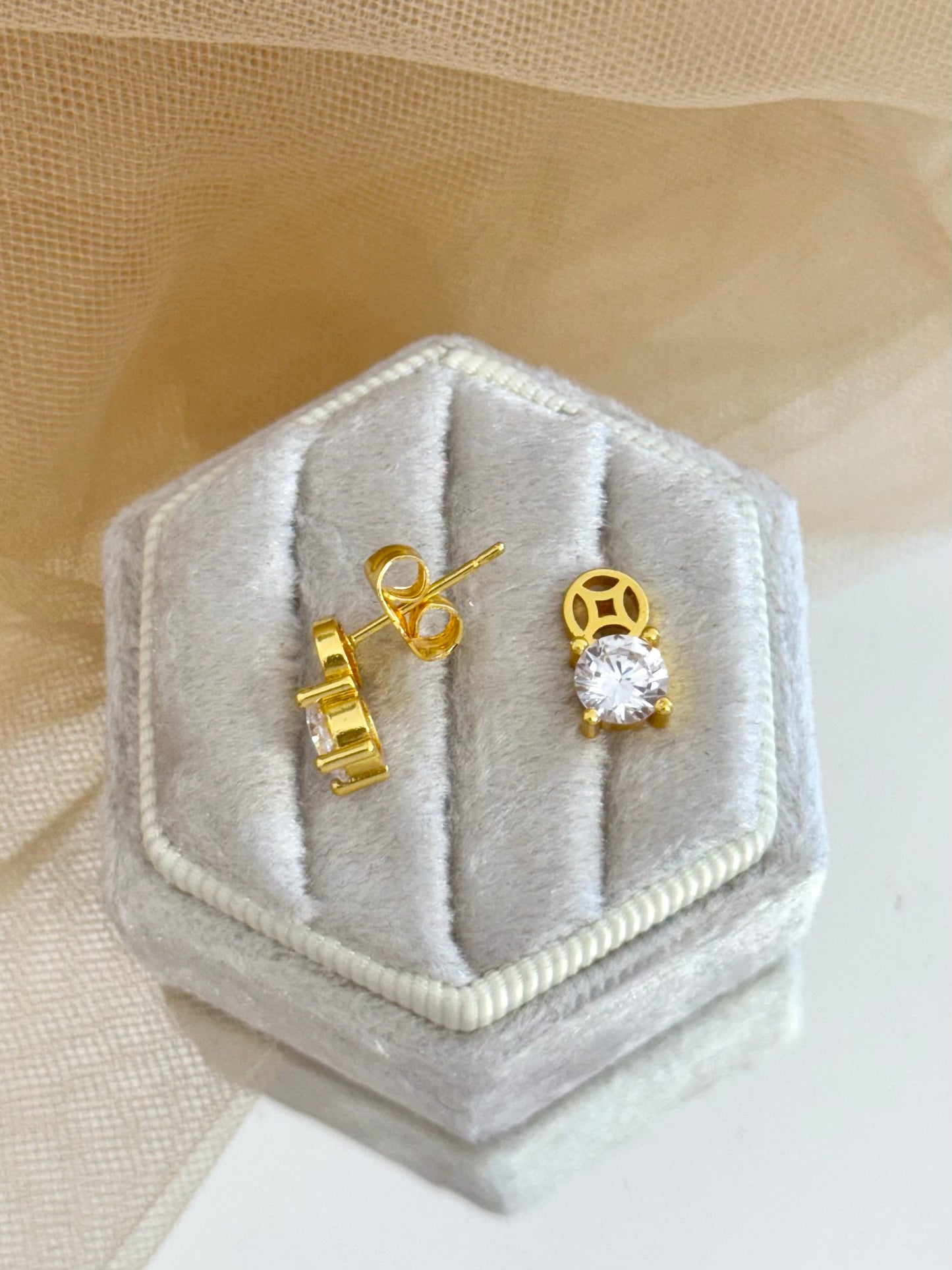 Yellow Gold Earrings 4565
