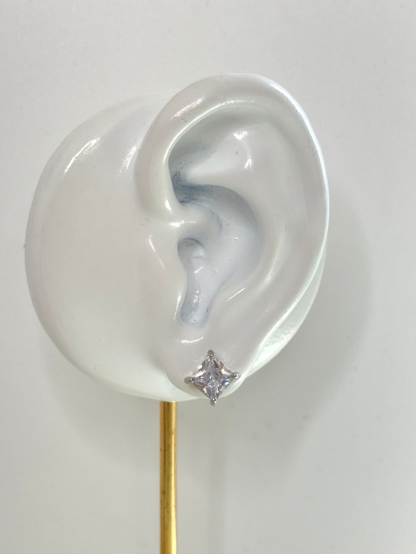 White Gold Earrings 3599