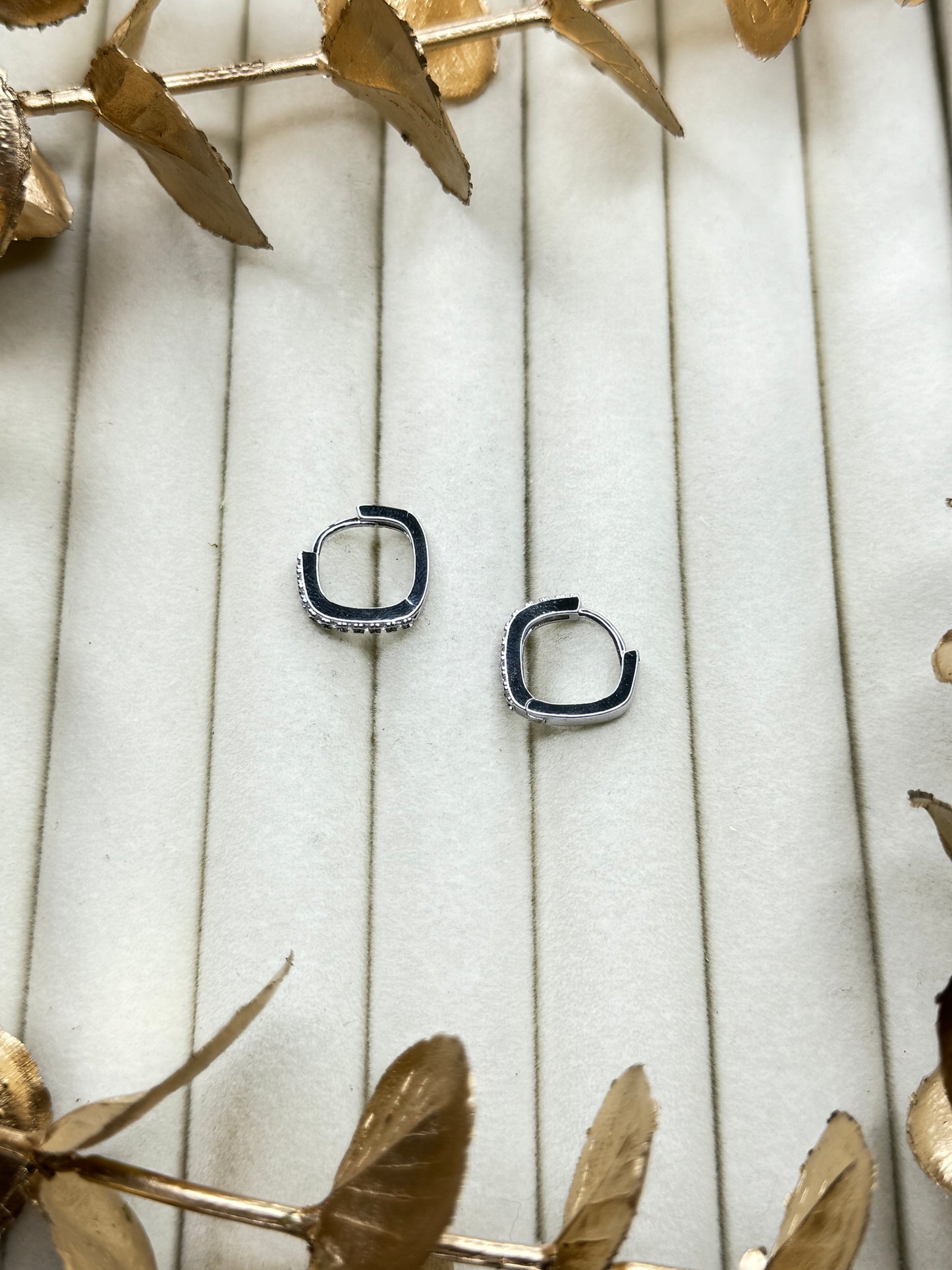 White Gold Earrings 1679