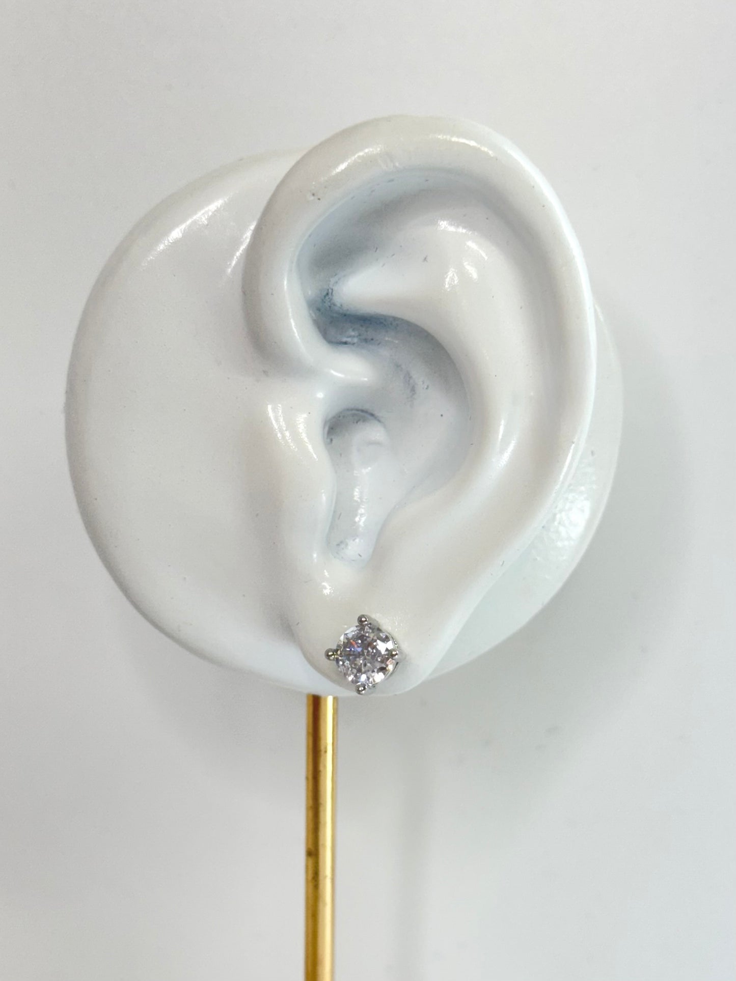 White Gold Earrings 3596