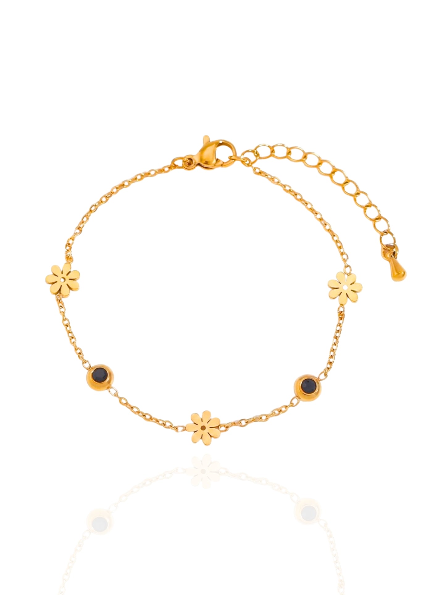 timeless jewellery, perfect gift for her, elegant bracelet, charm bracelet, best gift for her, stylish gift, statement bracelet, versatile bracelet, bracelet Australia, gold bracelet, classic gold chain bracelet, simple bracelet, lucky charm bracelet, cute bracelet, lightweight bracelet, chain bracelet, statement bracelet, bracelet with minimal stones, charm bracelet, dangling charm bracelet, flower design bracelet