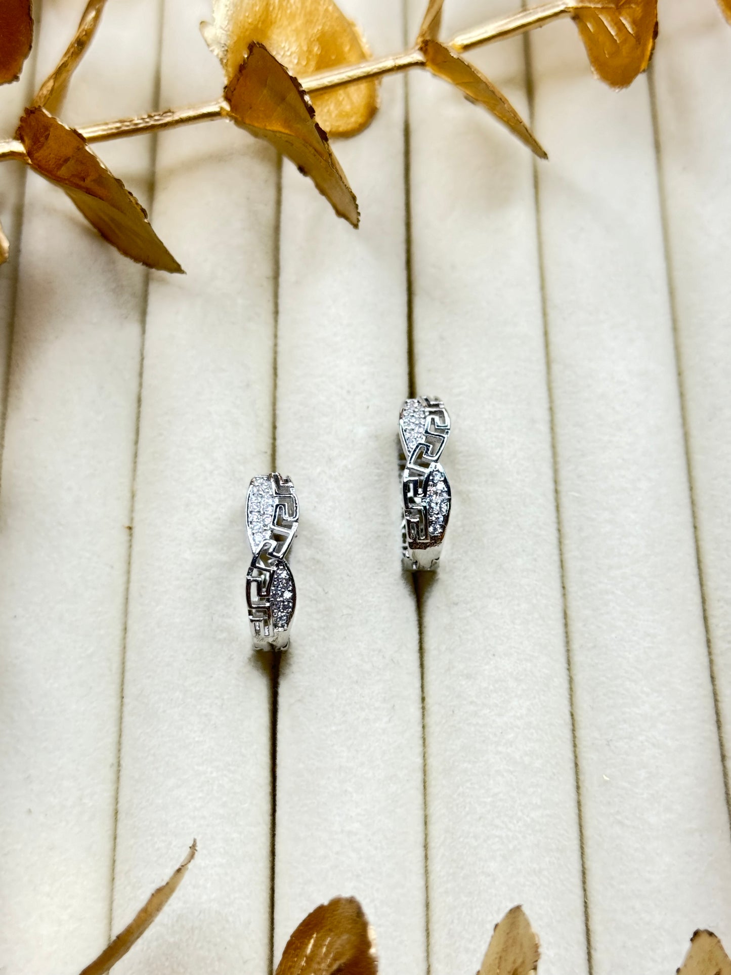 White Gold Earrings 1695