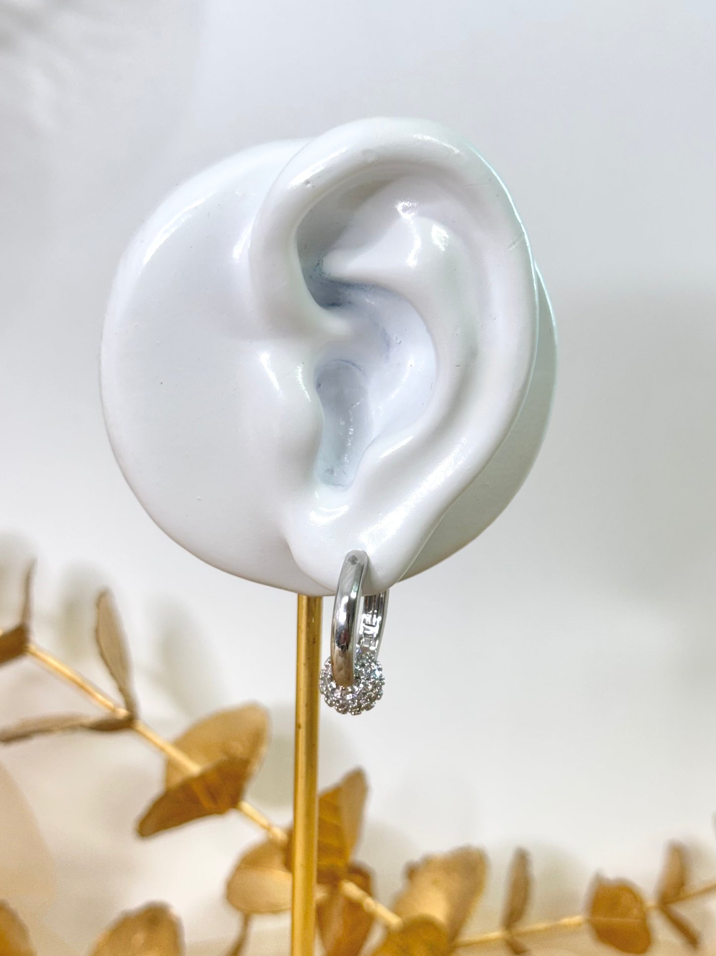 White Gold Earrings 4239