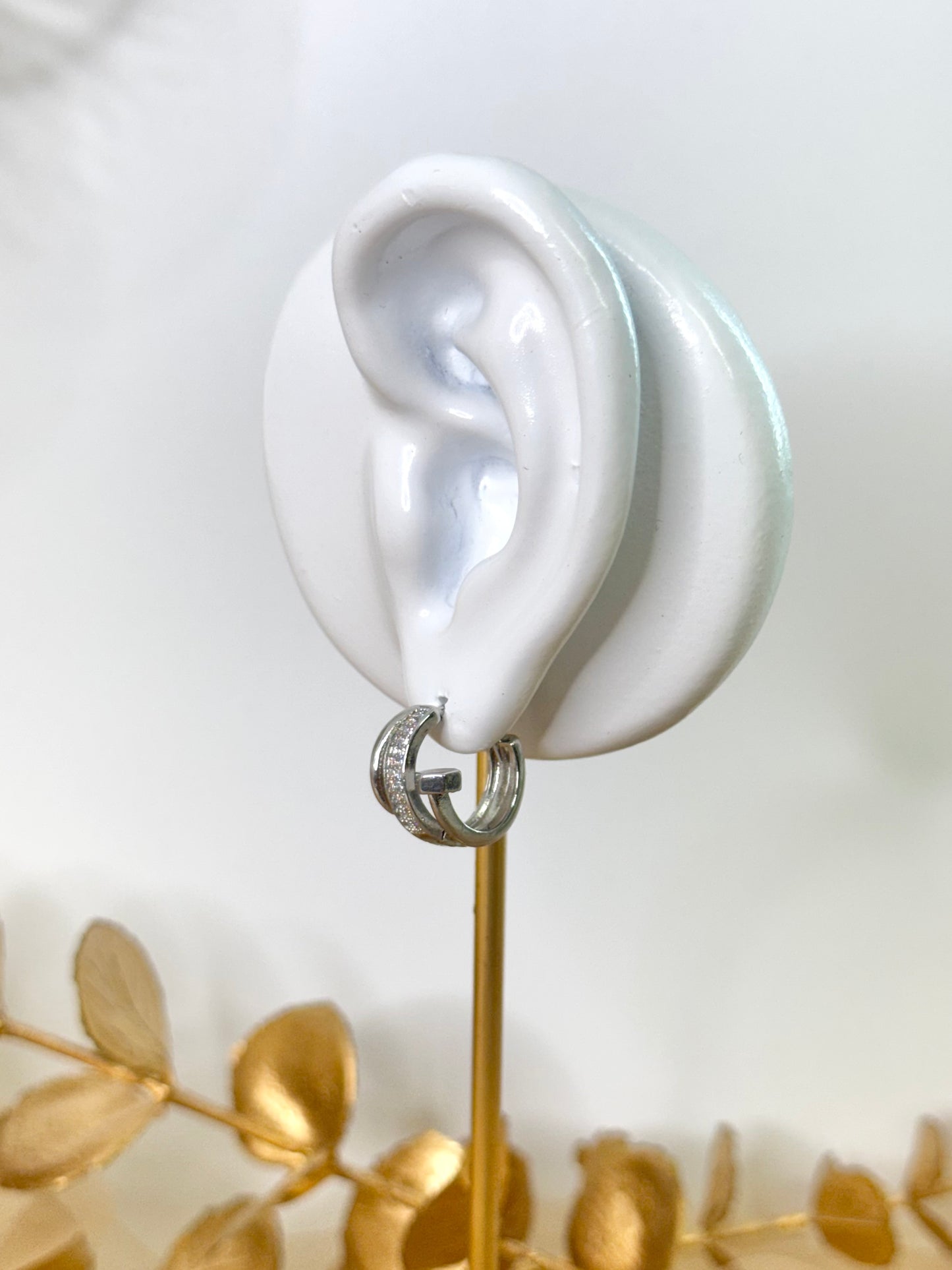 White Gold Earrings 4242