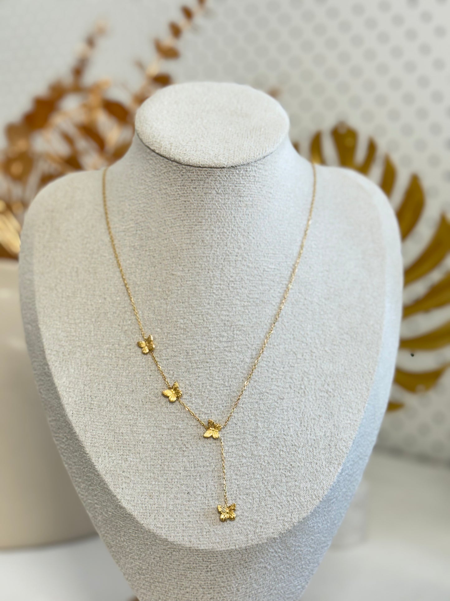 Mira Butterfly Necklace in Gold