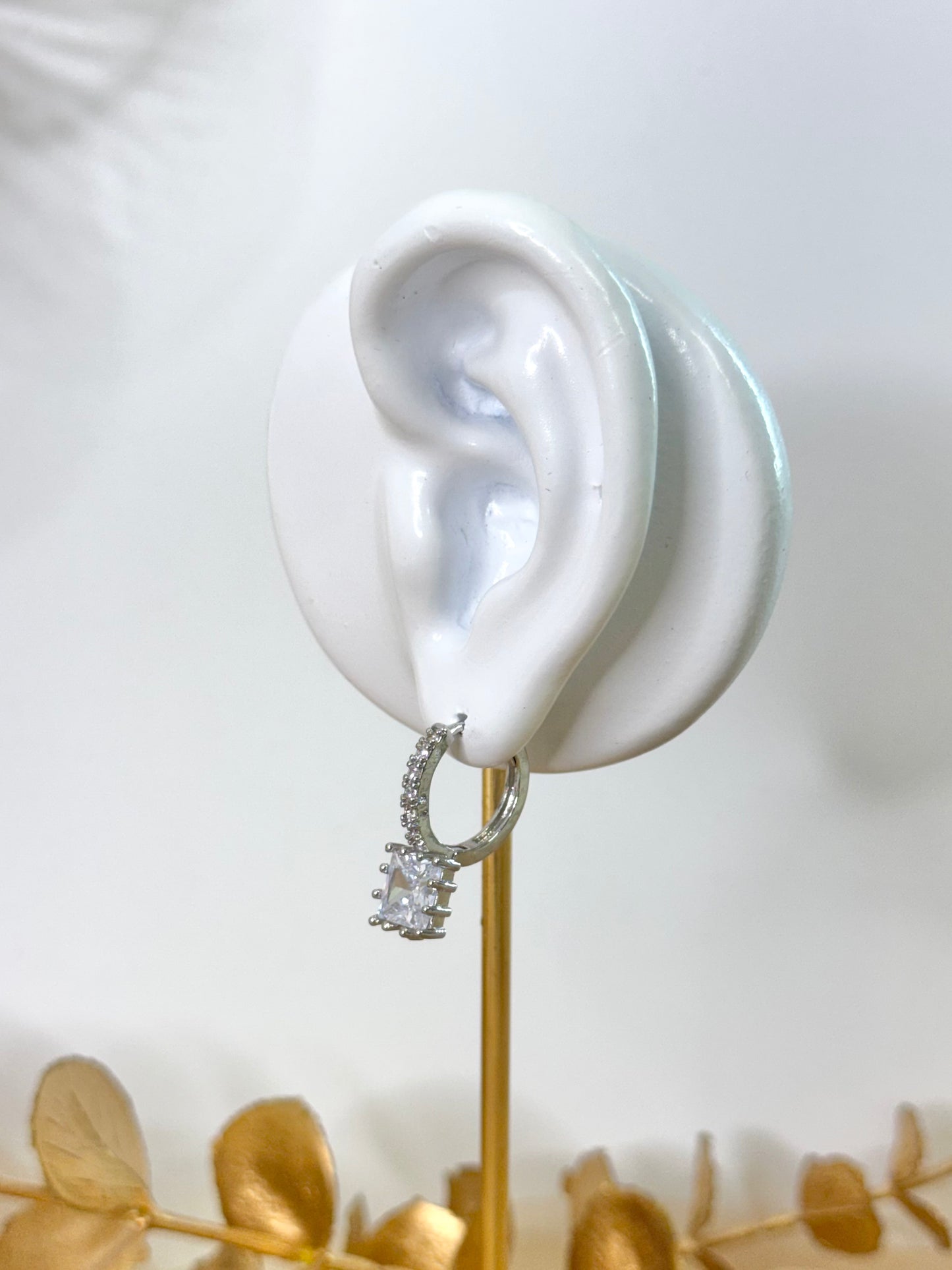 White Gold Earrings 4243