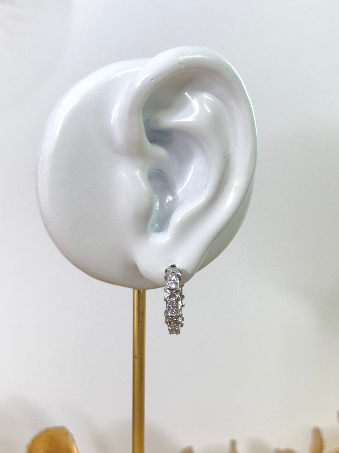 White Gold Earrings 4244