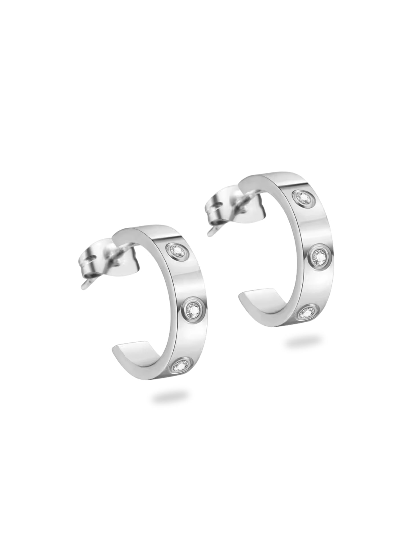 timeless jewellery, perfect gift for her, elegant earrings, dainty jewellery, simple jewellery, fashion accessories, sleek jewellery, trendy jewellery, lightweight earrings, stylish earrings, cute earrings, dainty earrings, earrings with stones, classic silver earring