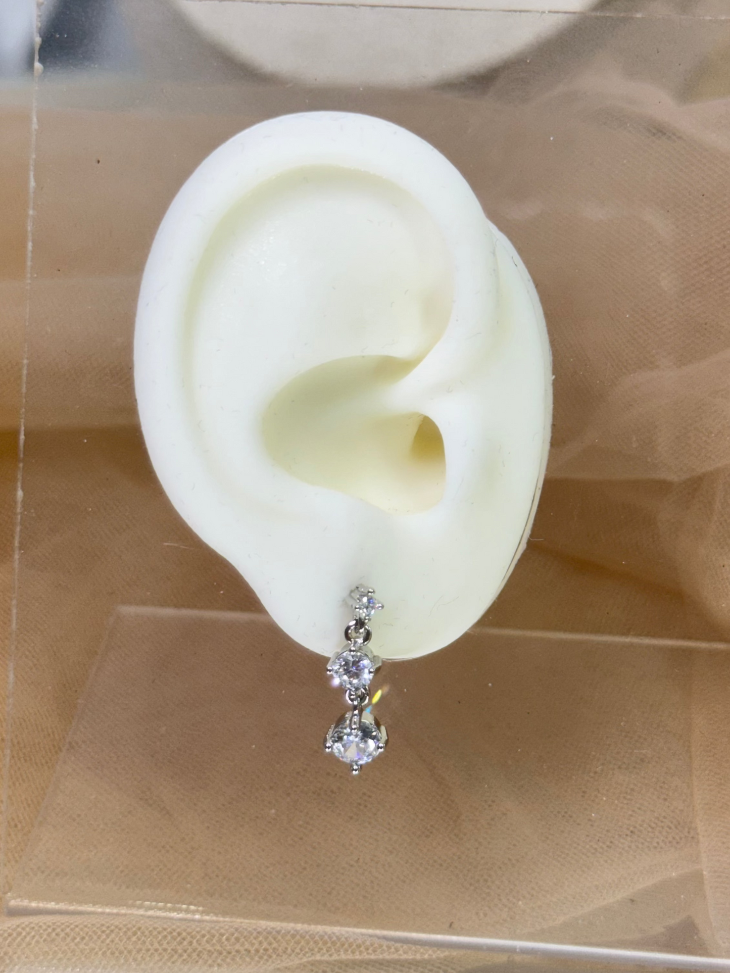 White Gold Earrings 3835