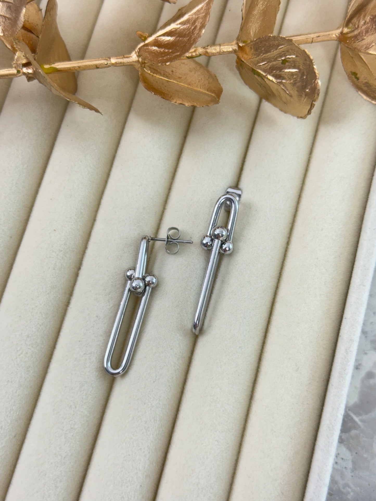 Ana in Silver Earrings 1025