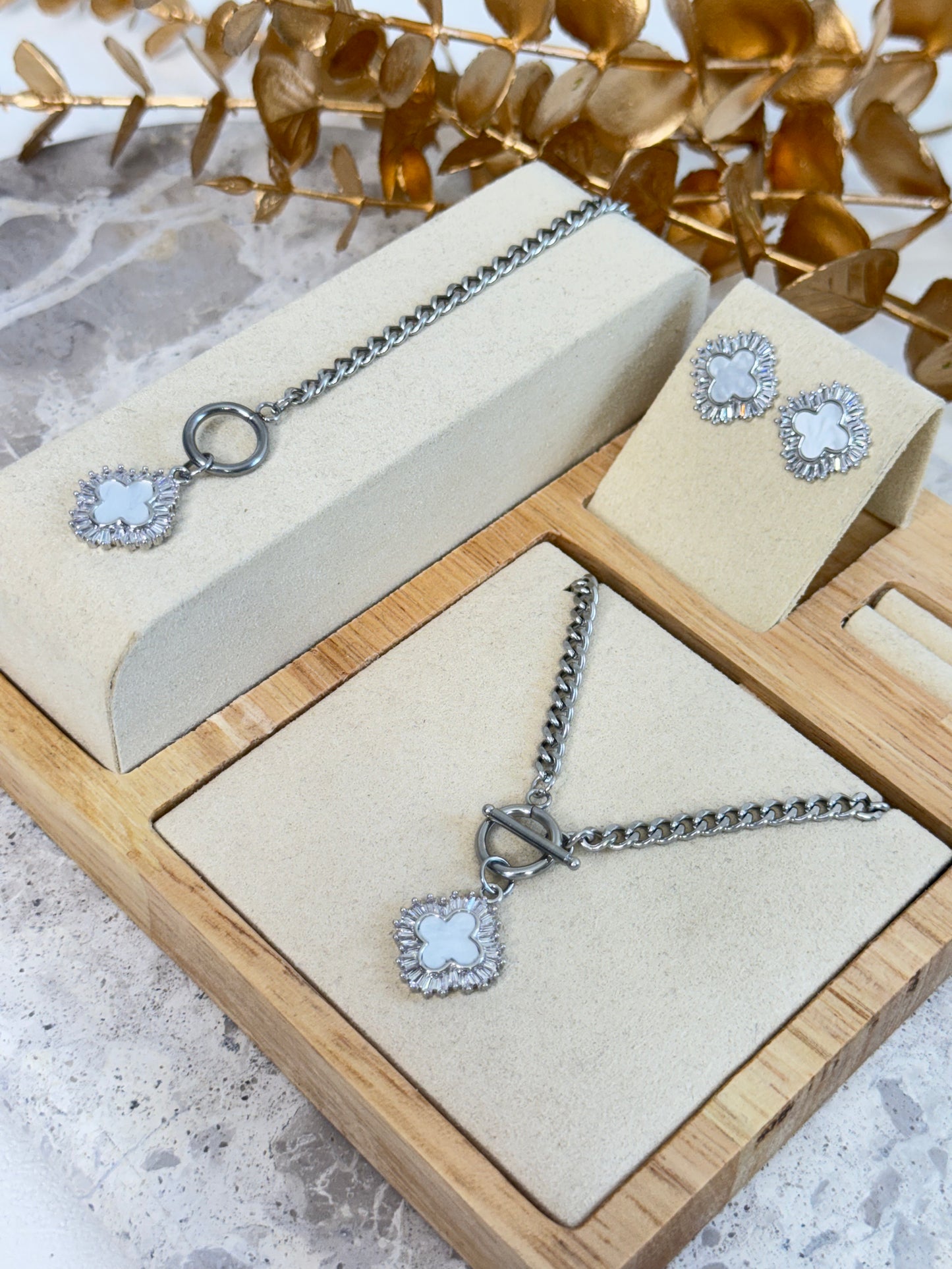 Maxine Clover in Silver | Jewellery Set 2619