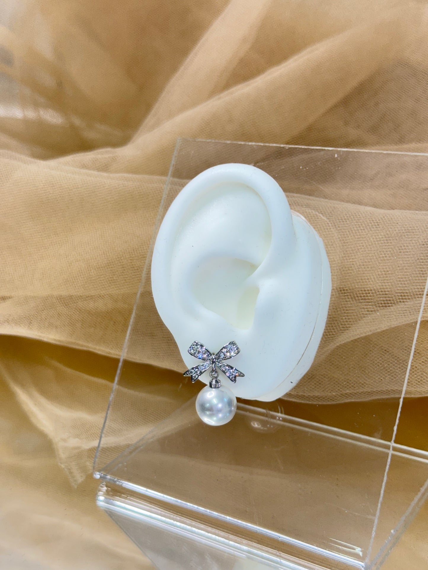 White Gold Earrings 3618