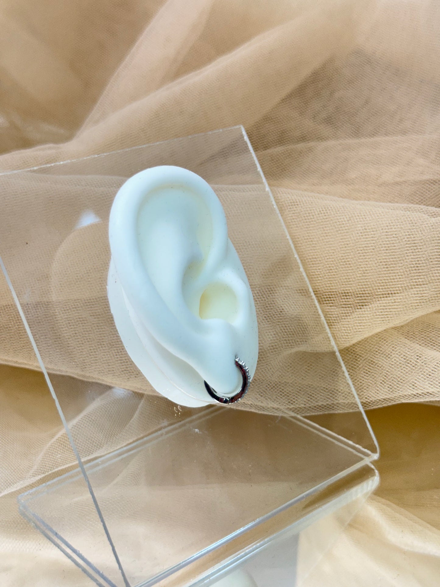 White Gold Earrings 3622