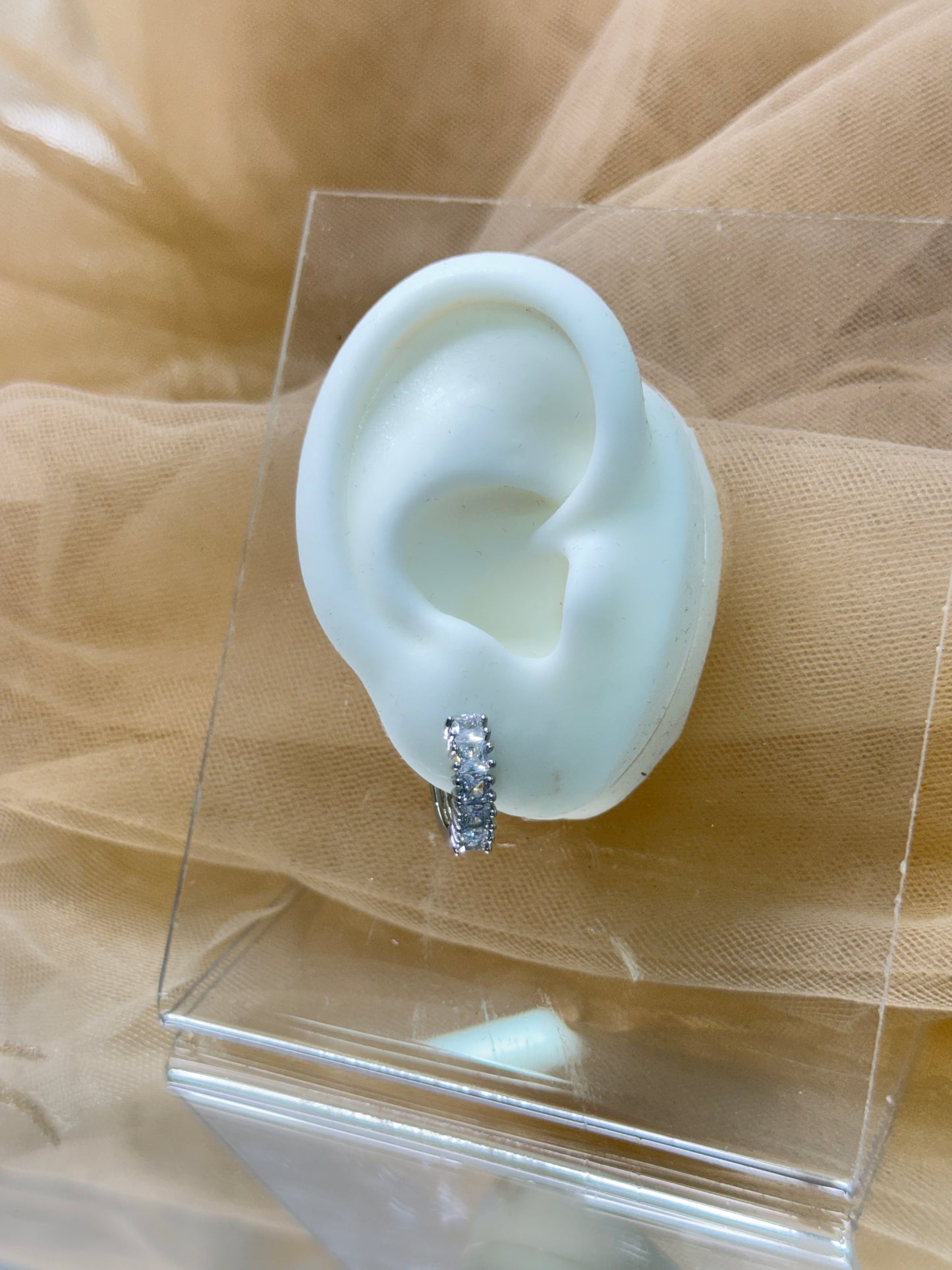 White Gold Earrings 3627