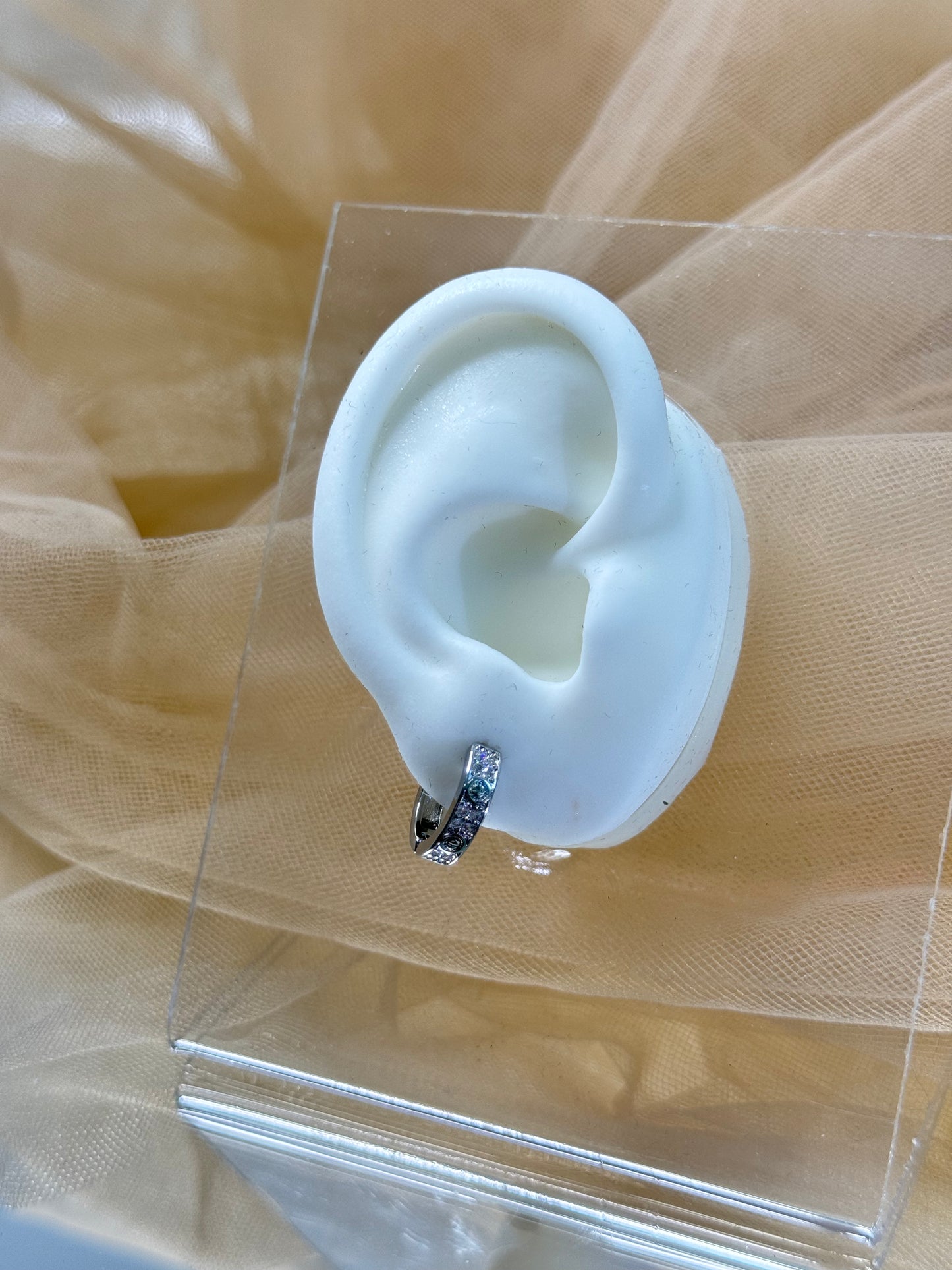 White Gold Earrings 3628