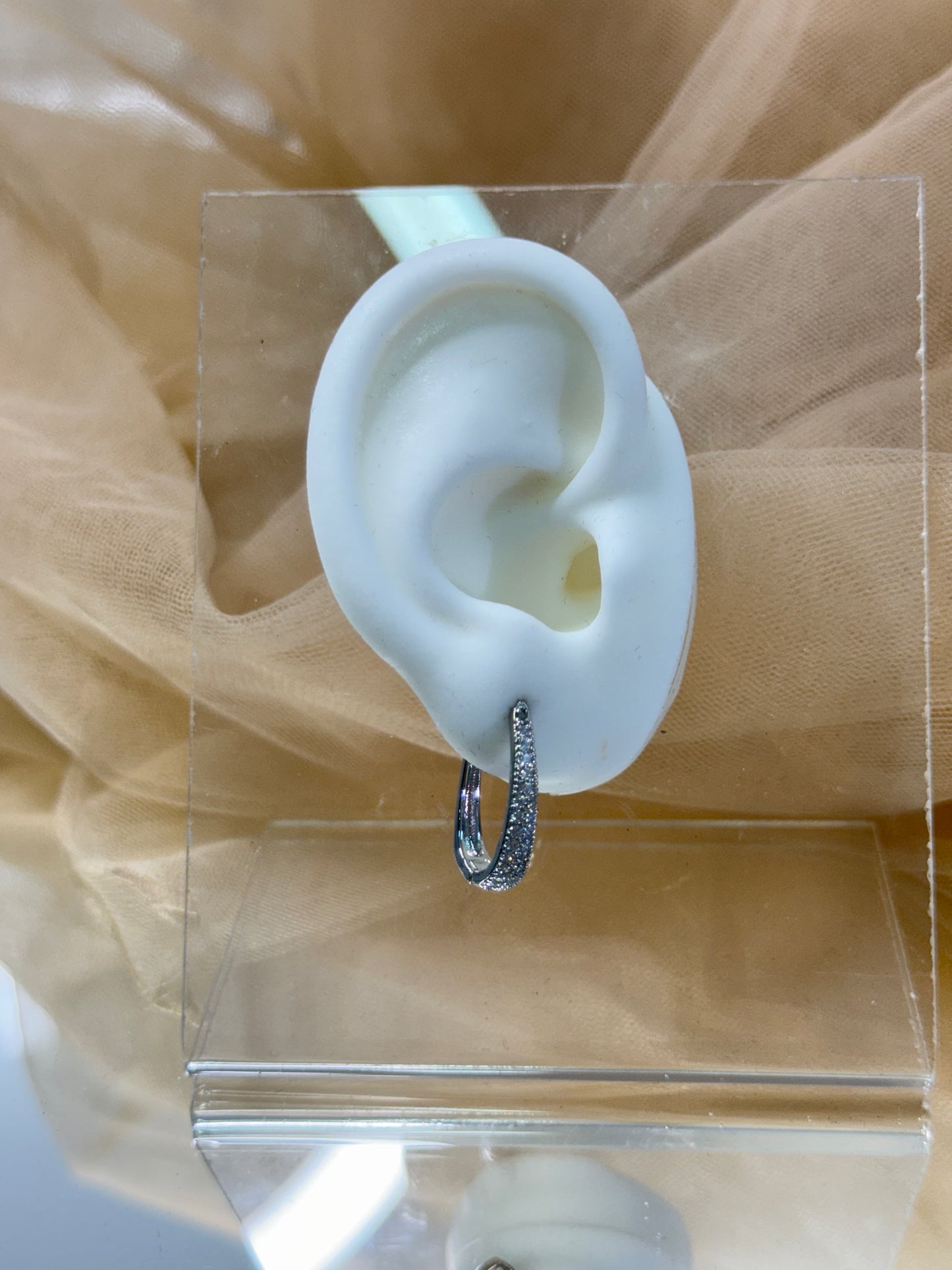 White Gold Earrings 3629