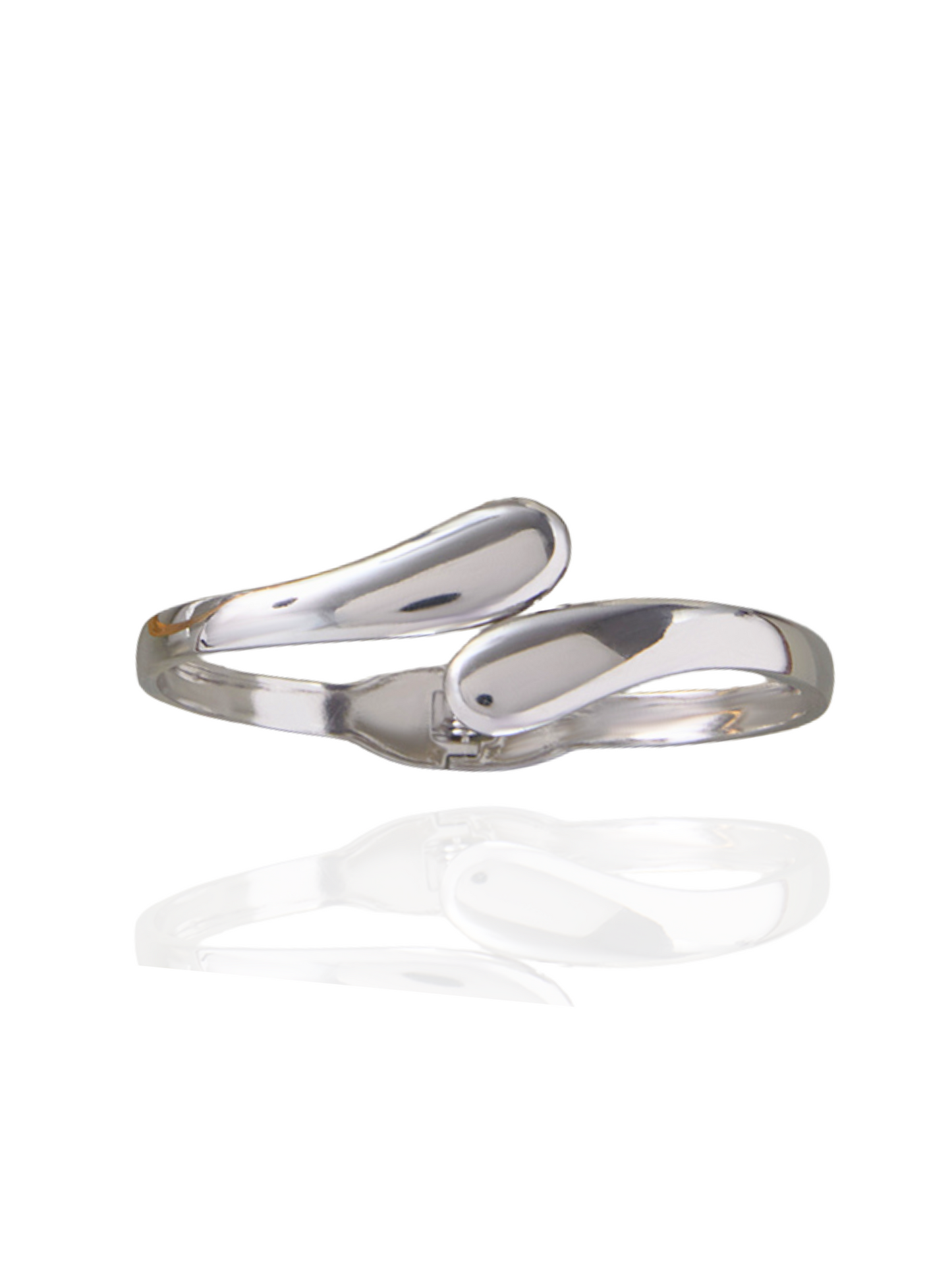 Silver open cuff bangle on a white background, minimalist bangle, jewellery collection, cuff, everyday wear