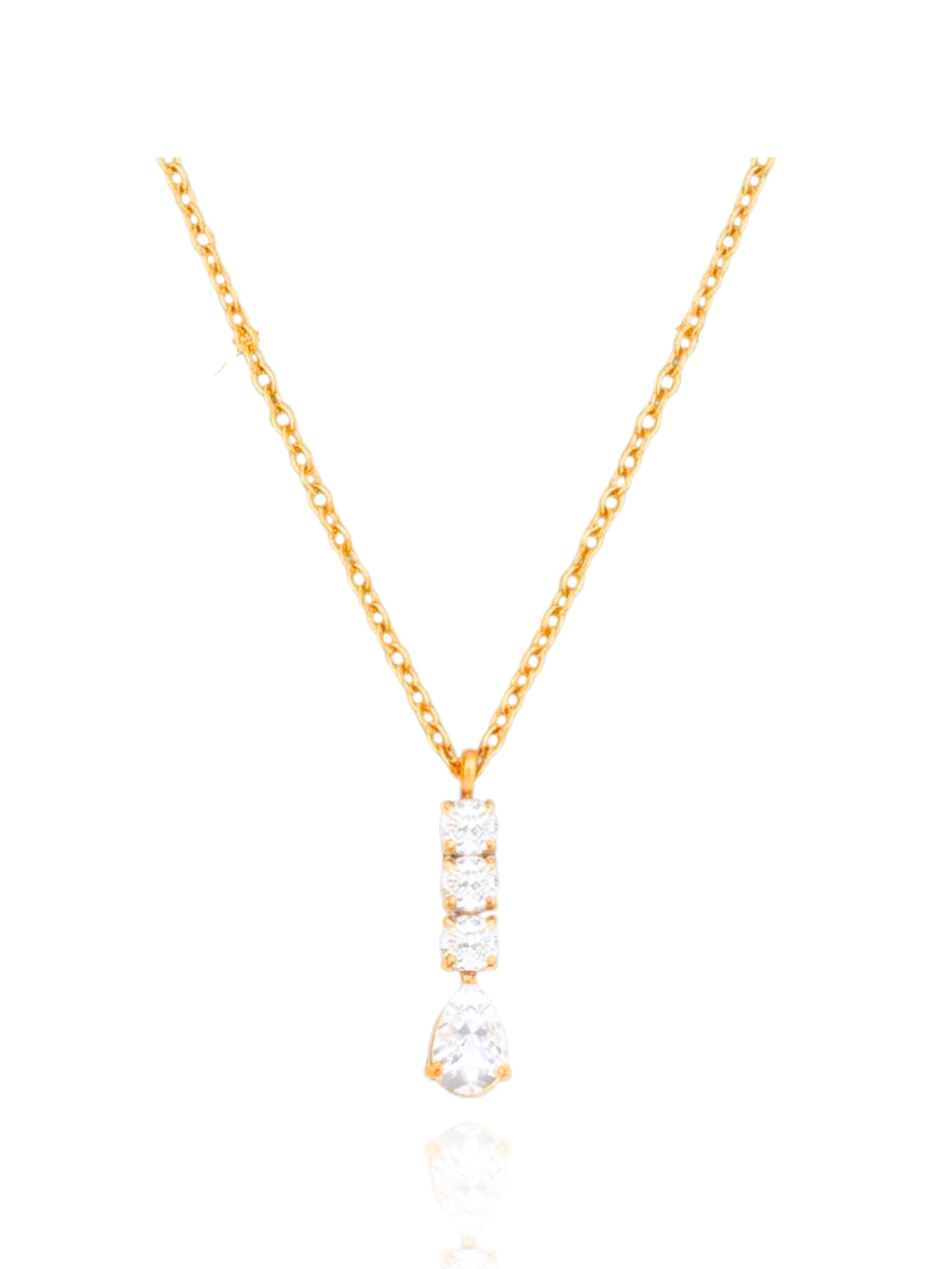 timeless jewellery, perfect gift for her, elegant necklace, charm necklace, best gift for her, classic gold chain necklace, stylish gift, statement necklace, versatile necklace, necklace Australia, chain necklace, micro link chain, diamond pendant, zircon white stones, chic necklace, diamond drop pendant