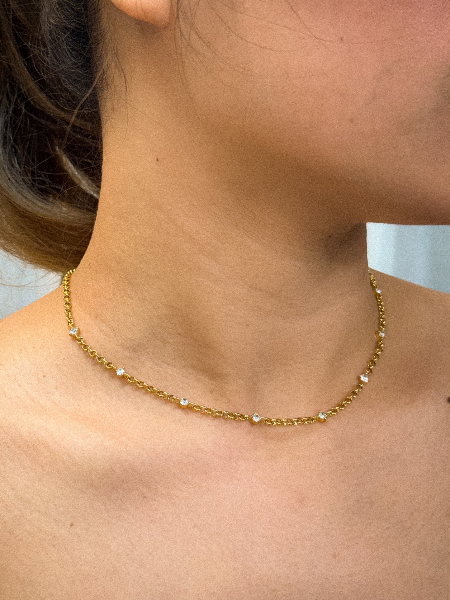 gold necklace, timeless jewellery, perfect gift for her, elegant necklace, charm necklace, best gift for her, classic gold chain necklace, stylish gift, statement necklace, versatile necklace, necklace Australia, link chain necklace, interlocking pendant necklace, y-shaped necklace, necklace with stone pendant, necklace with minimalist pendant, pendant with stones, necklace with gem pendant, minimalist design necklace, sparkling stone necklace, choker necklace
