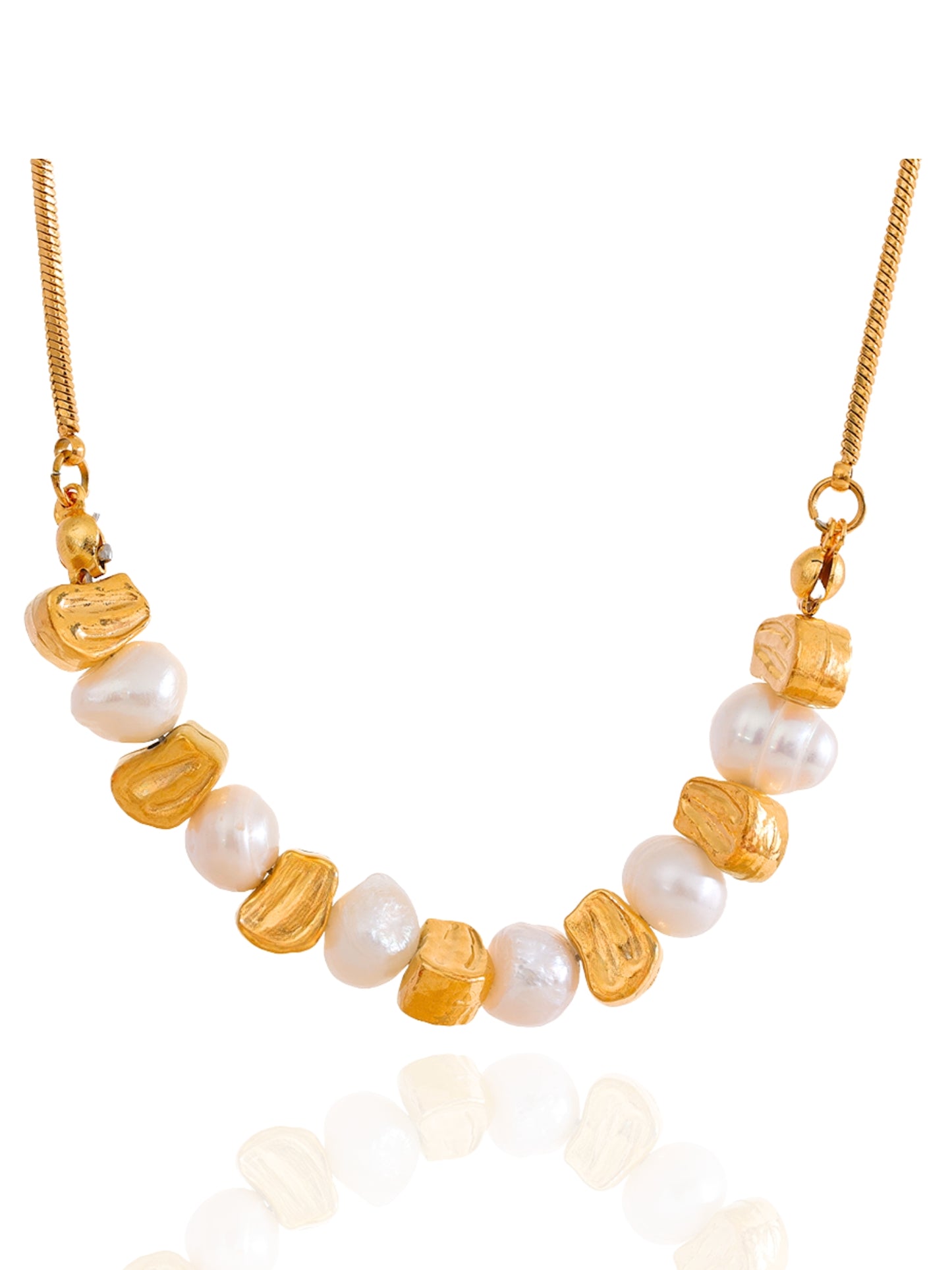gold necklace, timeless jewellery, perfect gift for her, elegant necklace, charm necklace, best gift for her, classic gold chain necklace, stylish gift, statement necklace, versatile necklace, necklace Australia, link chain necklace, interlocking pendant necklace, y-shaped necklace, necklace with stone pendant, necklace with bold pendant, pendant with stones, necklace with gem pendant, necklace with colored stone pendant, gem necklace, fresh water pearl necklace, pearl necklace