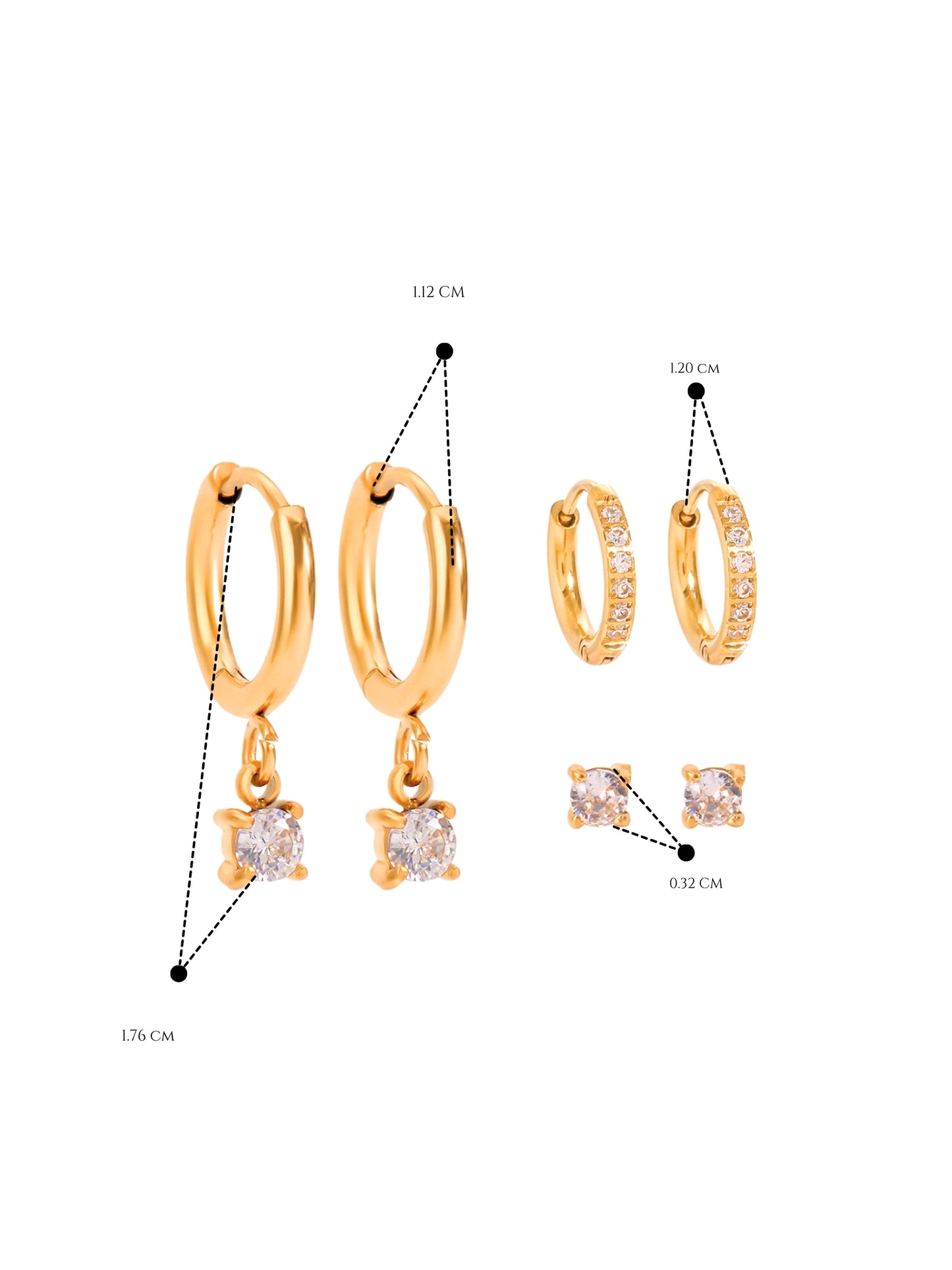 gold earrings, minimalist design earrings, jewellery for occasion, gift idea for her, cute earrings, dainty earrings, elegant earrings, dainty earrings, cute earrings set, simple earrings, earrings with stones
