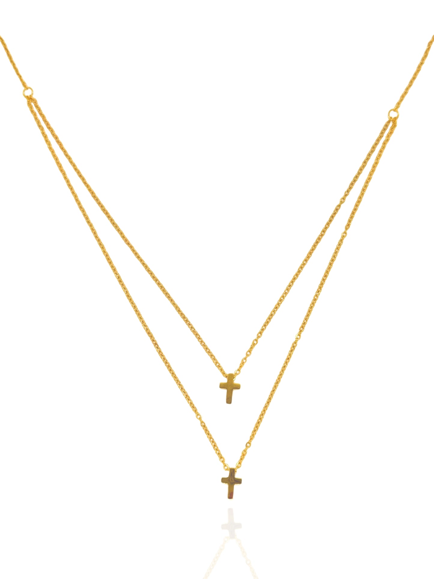 layered necklace, simple necklace, choker, choker layared necklace, simple jewelry, small cross, cross necklace, gold necklace