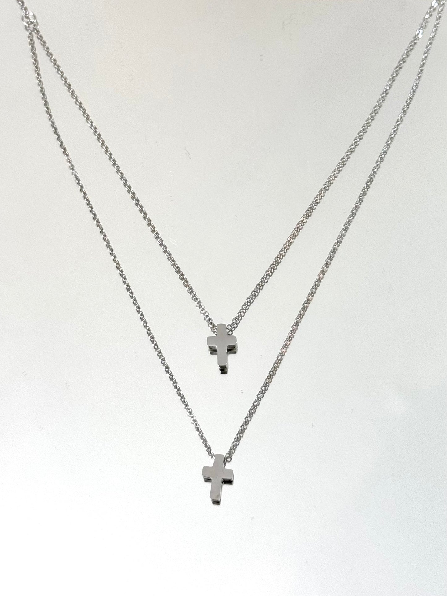 layered necklace, simple necklace, choker, choker layared necklace, simple jewelry, small cross, cross necklace