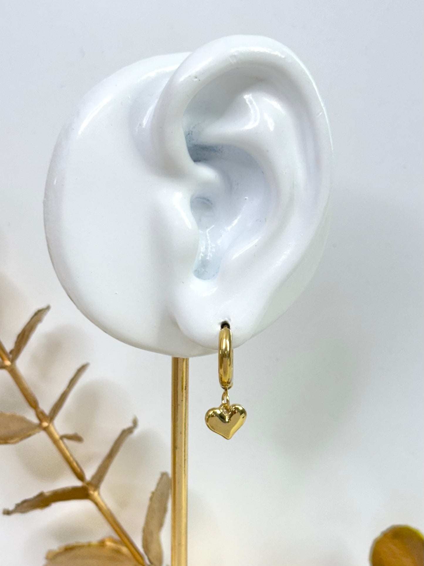 Stainless Jewellery, Waterproof Jewellery, Gift Ideas for Jewellery, heart drop earring, heart earrings, drop earrings