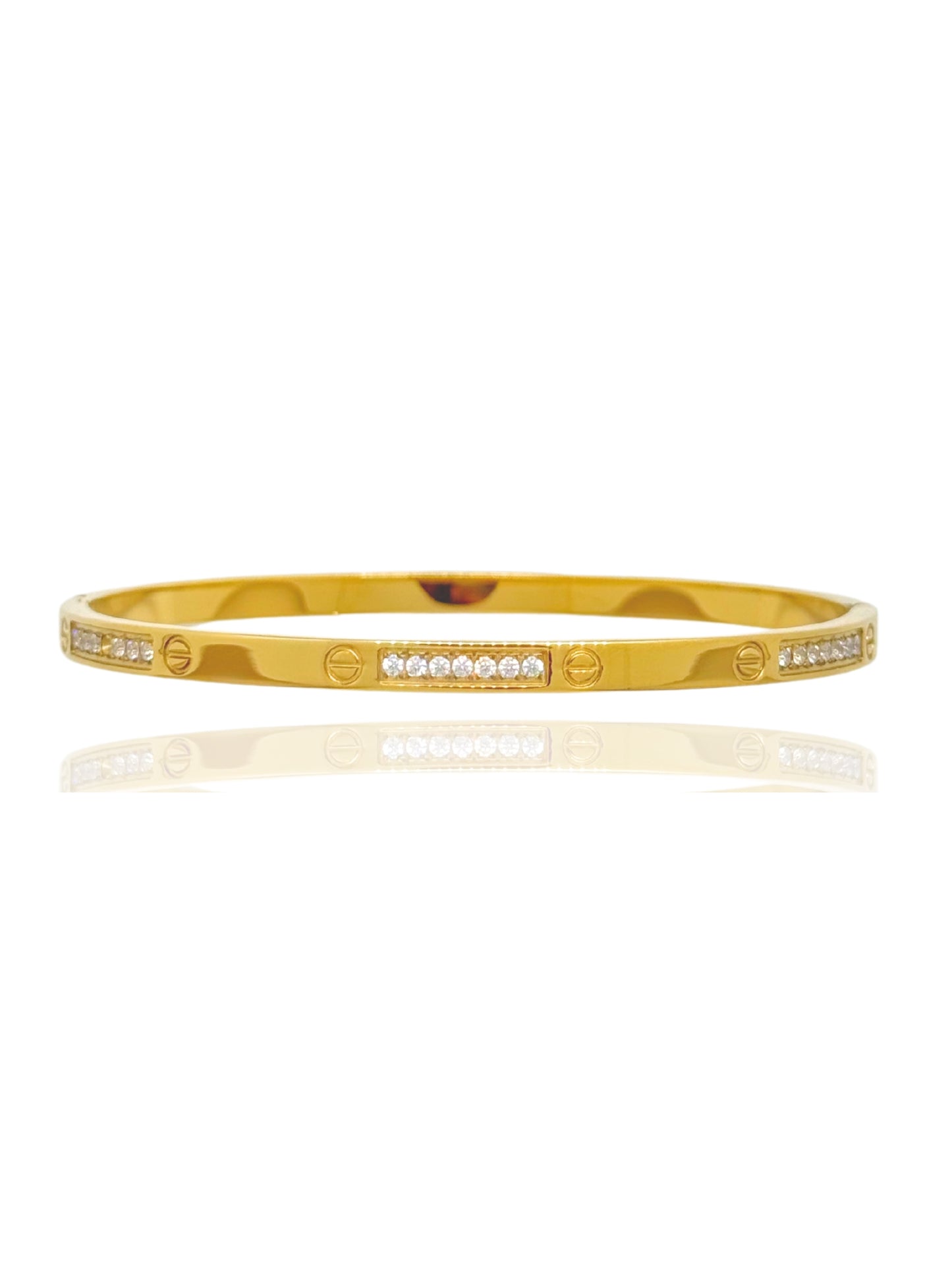 gold bangle, simple bangle, elegant bangle, minimalist bangle, thin bangle, bangle with stones