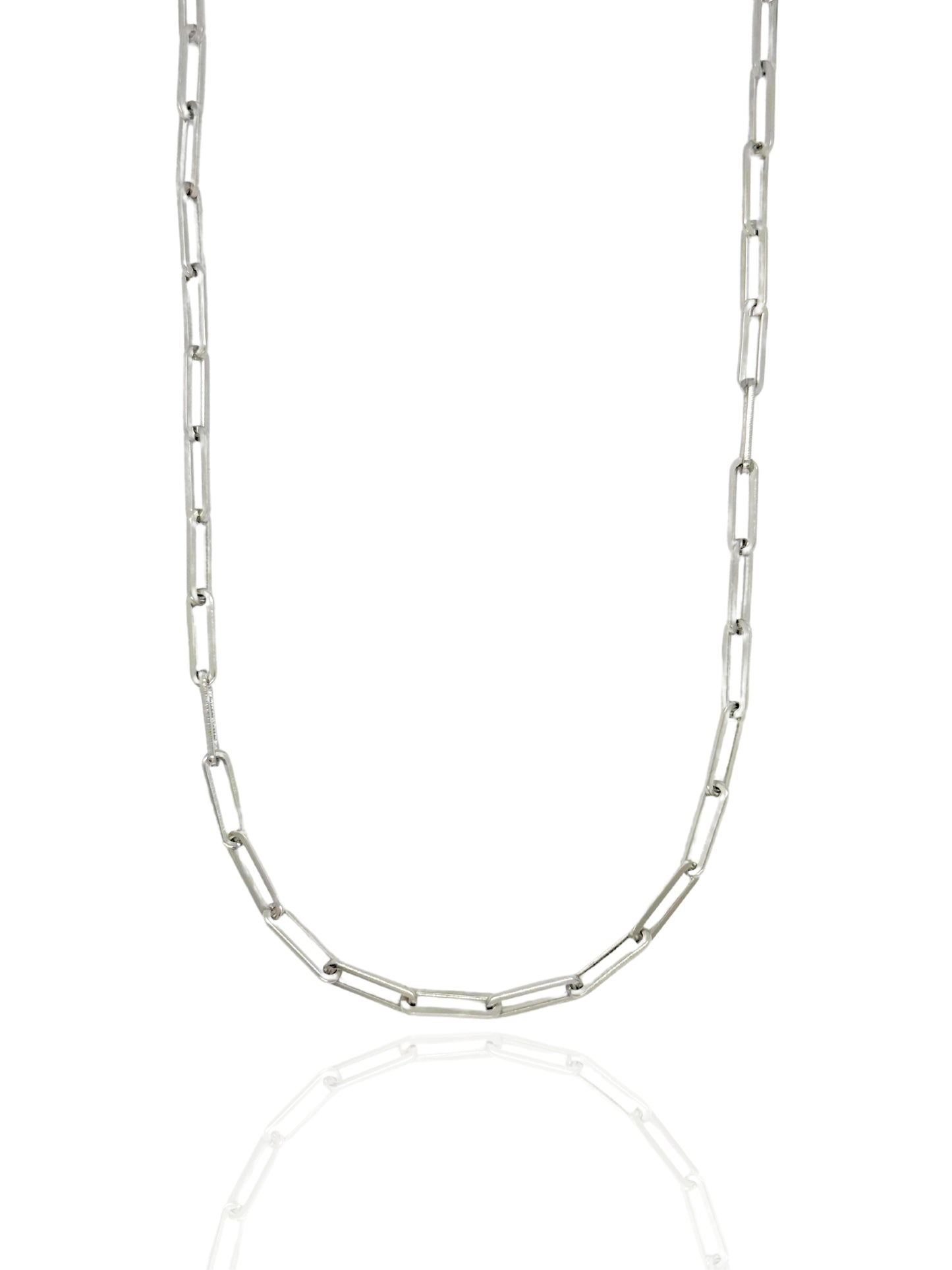 link necklace, link, paperclip, paperclip necklace, simple necklace, simple chain, necklace australia, gift idea for her, link chain necklace, silver necklace