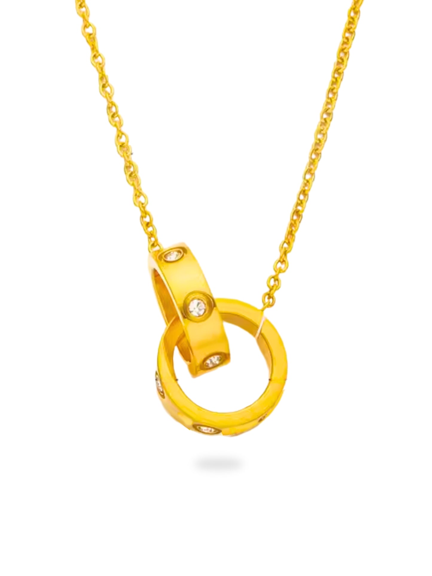 timeless jewellery, perfect gift for her, elegant necklace, charm necklace, best gift for her, classic gold chain necklace, stylish gift, statement necklace, versatile necklace, necklace Australia, link chain necklace, interlocking pendant necklace