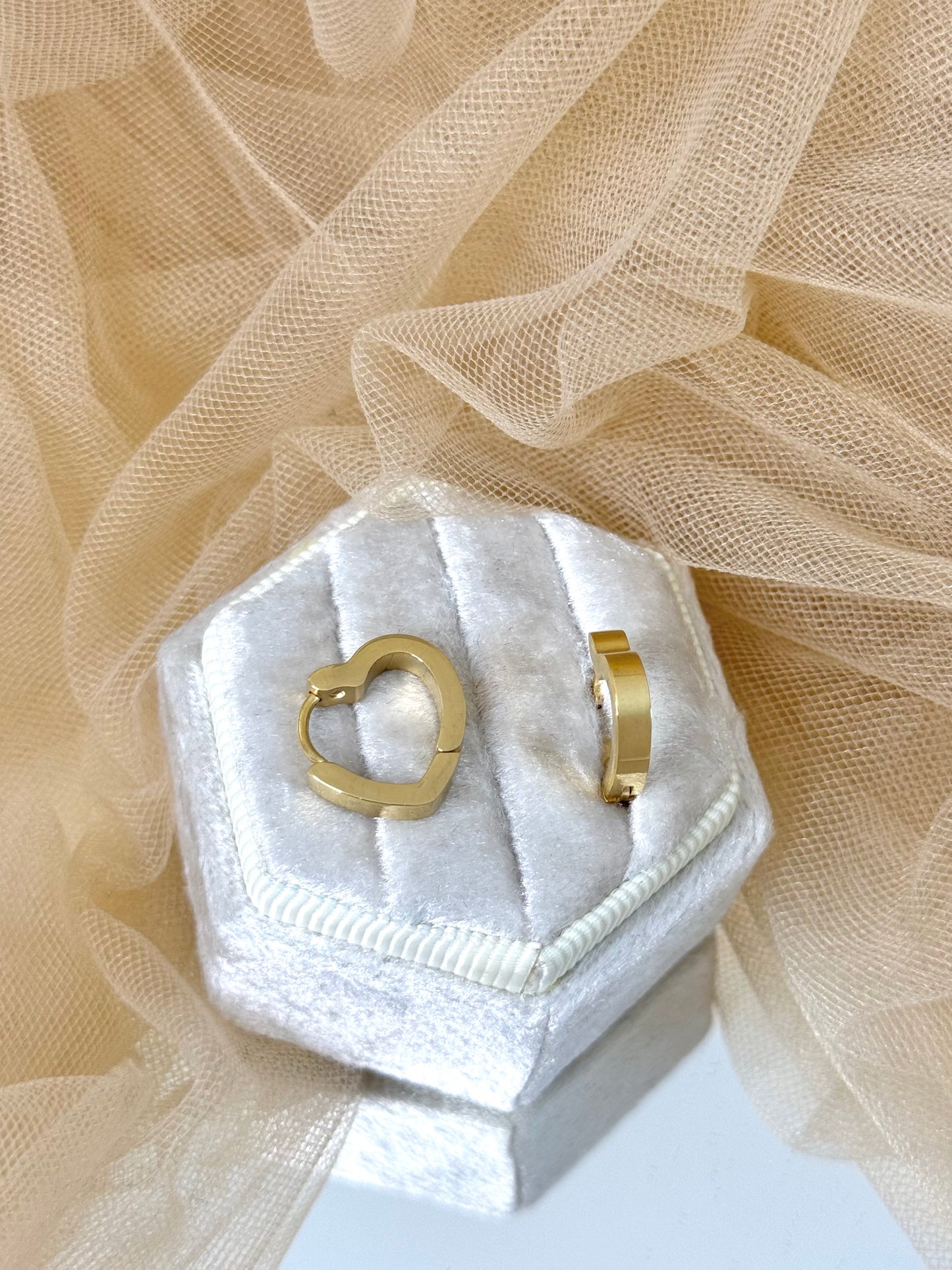 small heart hoop earrings, heart earrings, hoop heart earrings