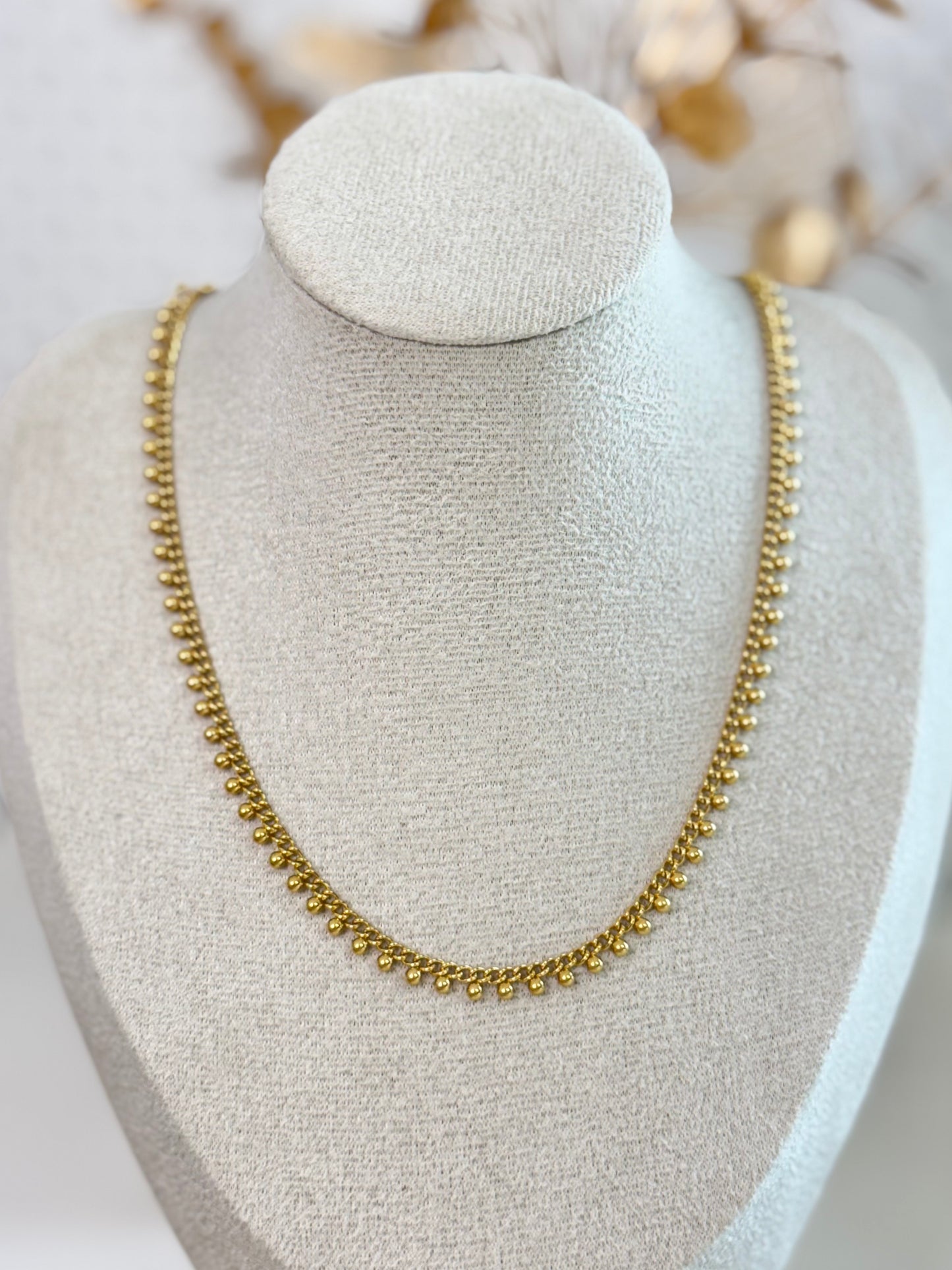 Flat Chain Necklace, Gift Ideas, Girl Necklace, Classic Necklace, Non-Tarnish, Waterproof