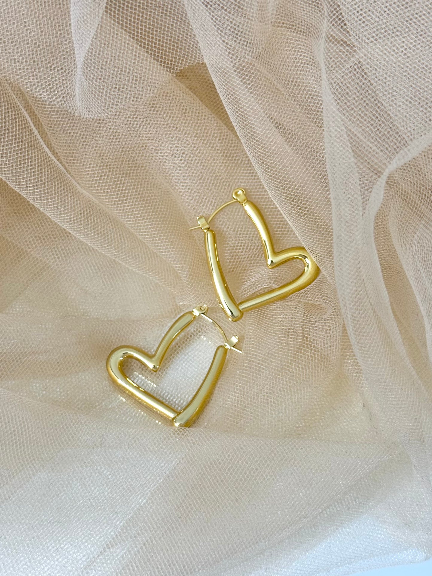heart earrings, hoop heart earrings, clip heart earrings, heart earrings in hoop