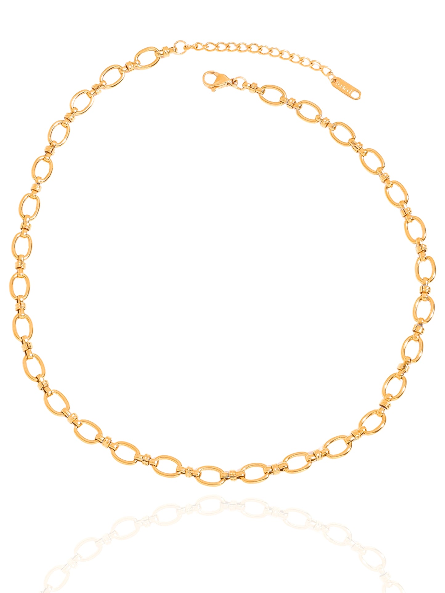 gold necklace, timeless jewellery, perfect gift for her, elegant necklace, charm necklace, best gift for her, classic gold chain necklace, stylish gift, statement necklace, versatile necklace, necklace Australia, link chain necklace, interlocking pendant necklace, y-shaped necklace, necklace with stone pendant, necklace with minimalist pendant, pendant with stones, necklace with gem pendant, minimalist design necklace, choker necklace, stackable chain choker