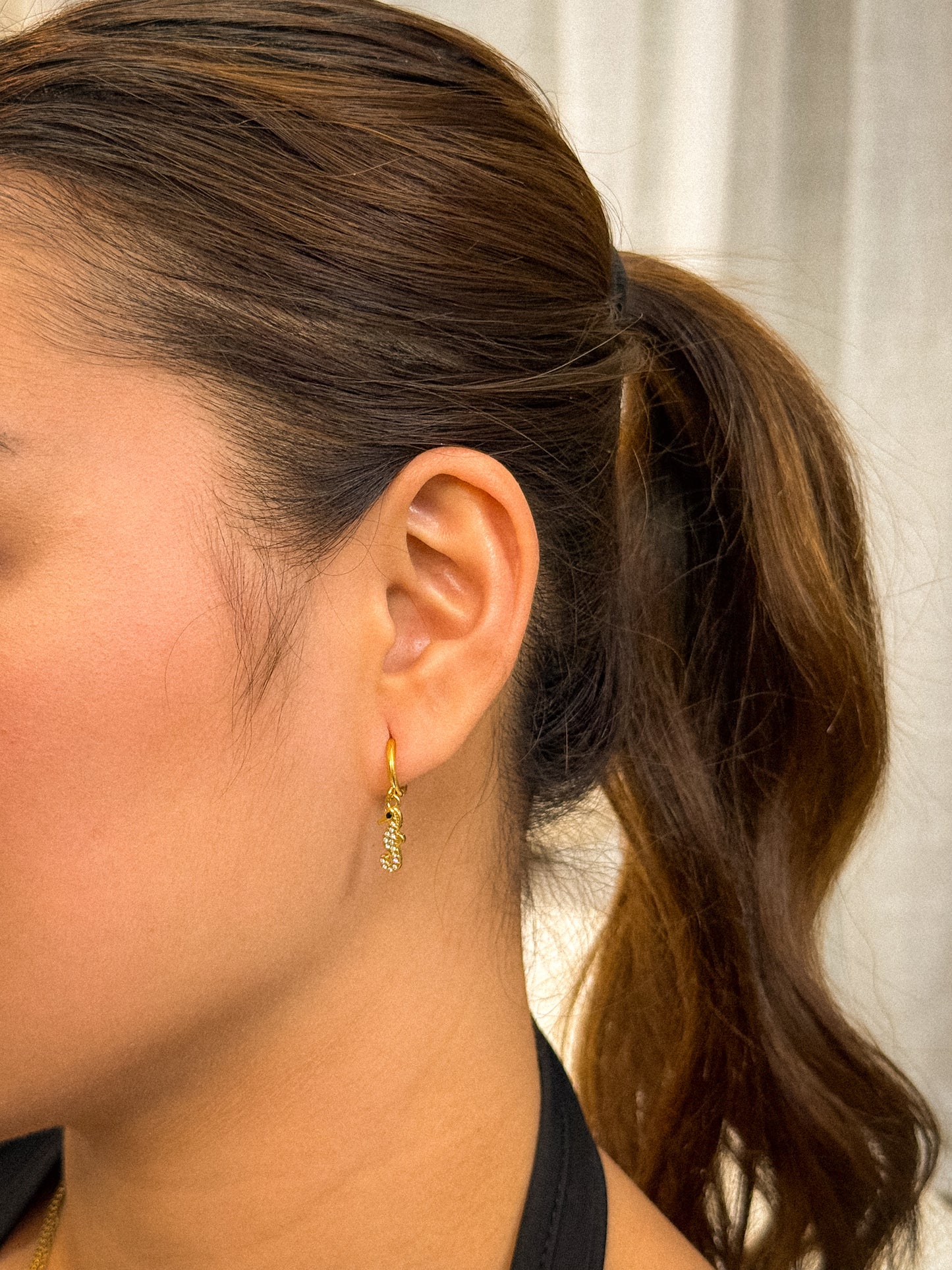 Sea Horse Charm Earrings