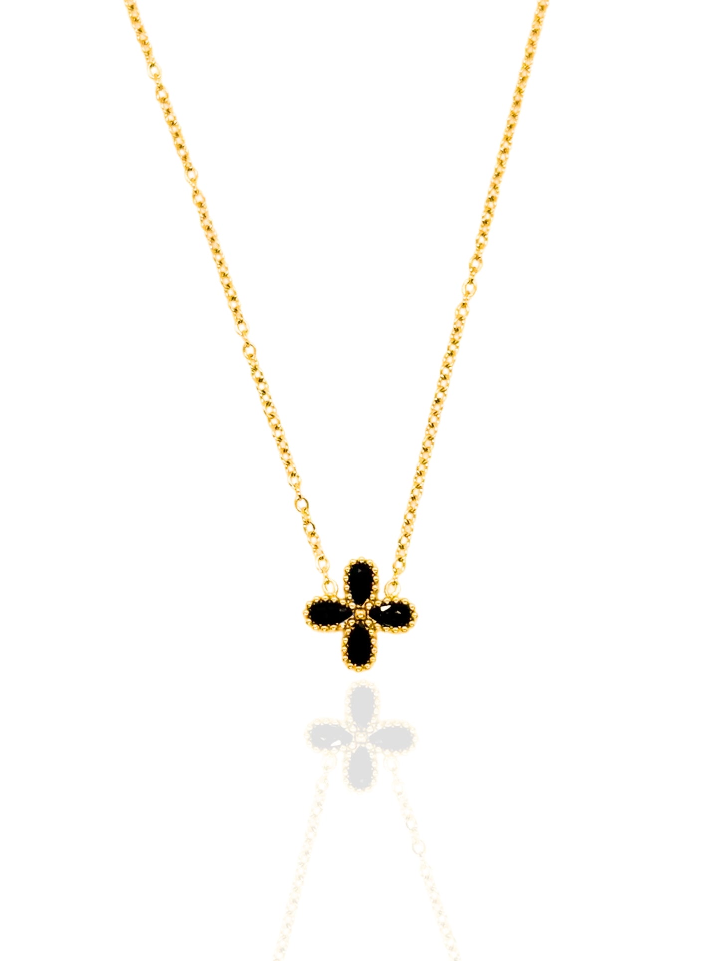 timeless jewellery, perfect gift for her, elegant necklace, charm necklace, best gift for her, classic gold chain necklace, stylish gift, statement necklace, versatile necklace, necklace Australia, cute necklace, link chain necklace
flower necklace, flower pendant necklace, black necklace