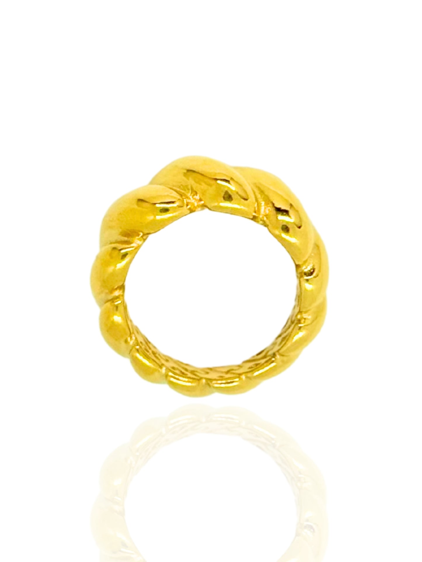 croissant ring, twisted ring, unique ring, gold ring, timeless jewellery, croissant accessory, cute ring, simple ring, ring australia, statement ring