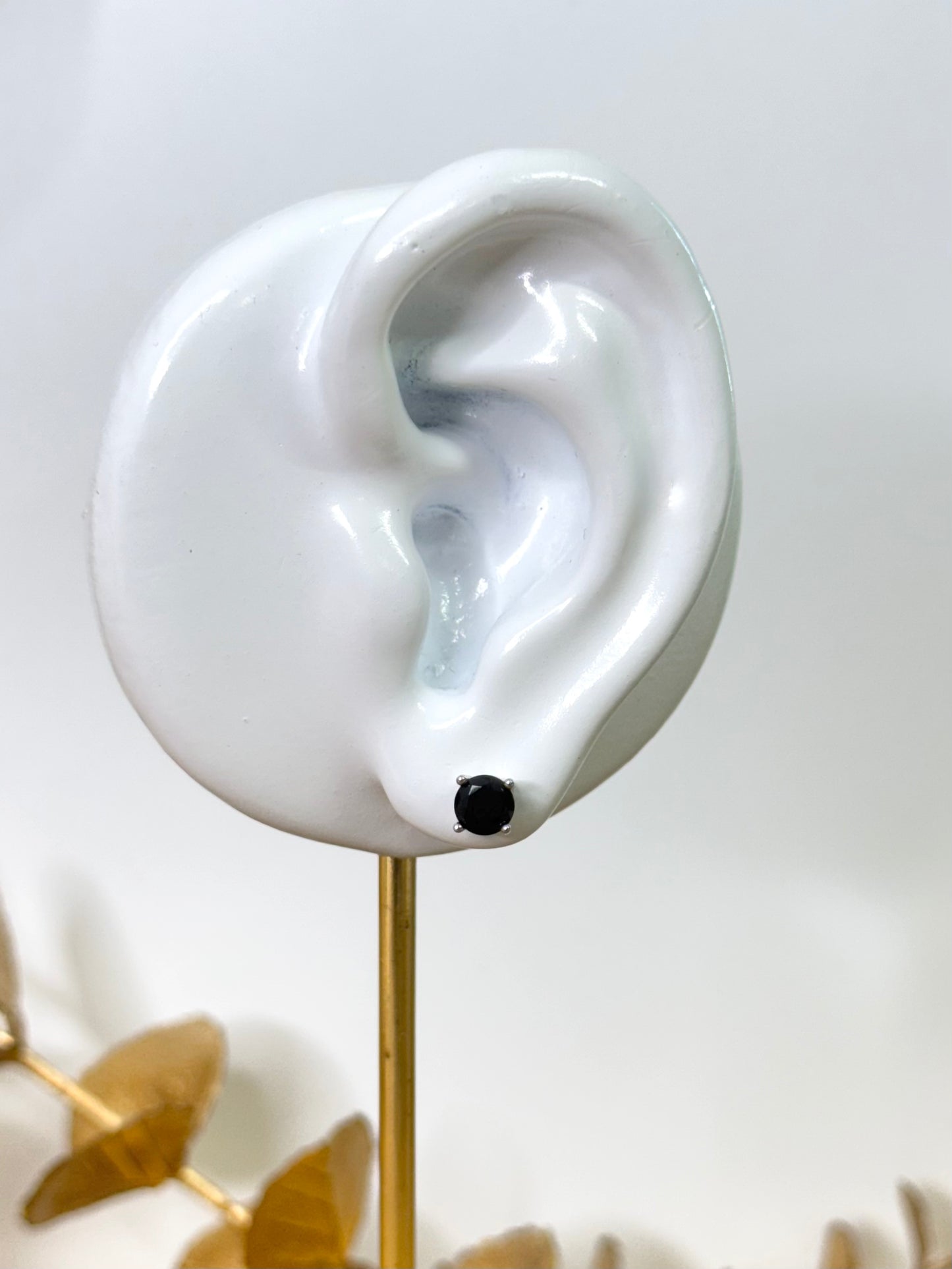 small stud earrings, black earrings, simple earrings