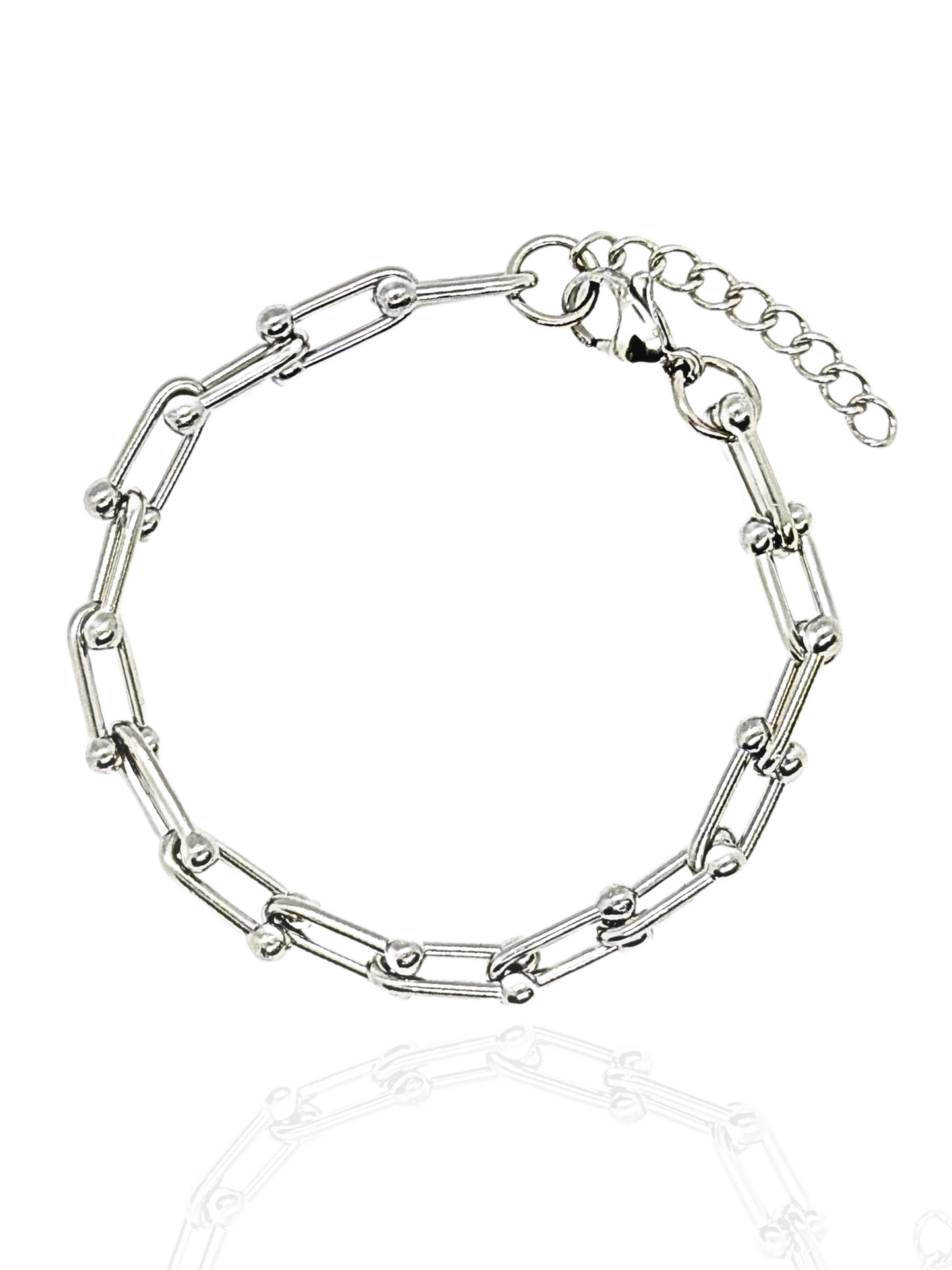 silver bracelet, chain bracelet, link bracelet