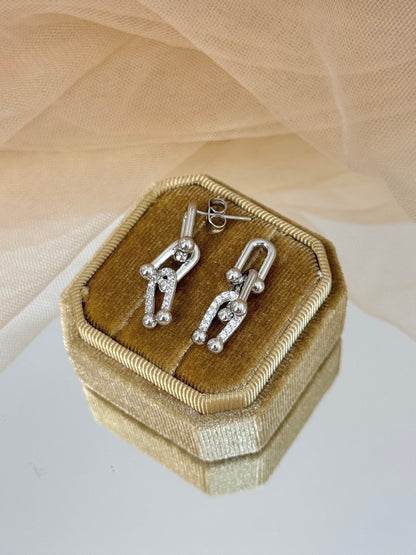White Gold Earrings 4548