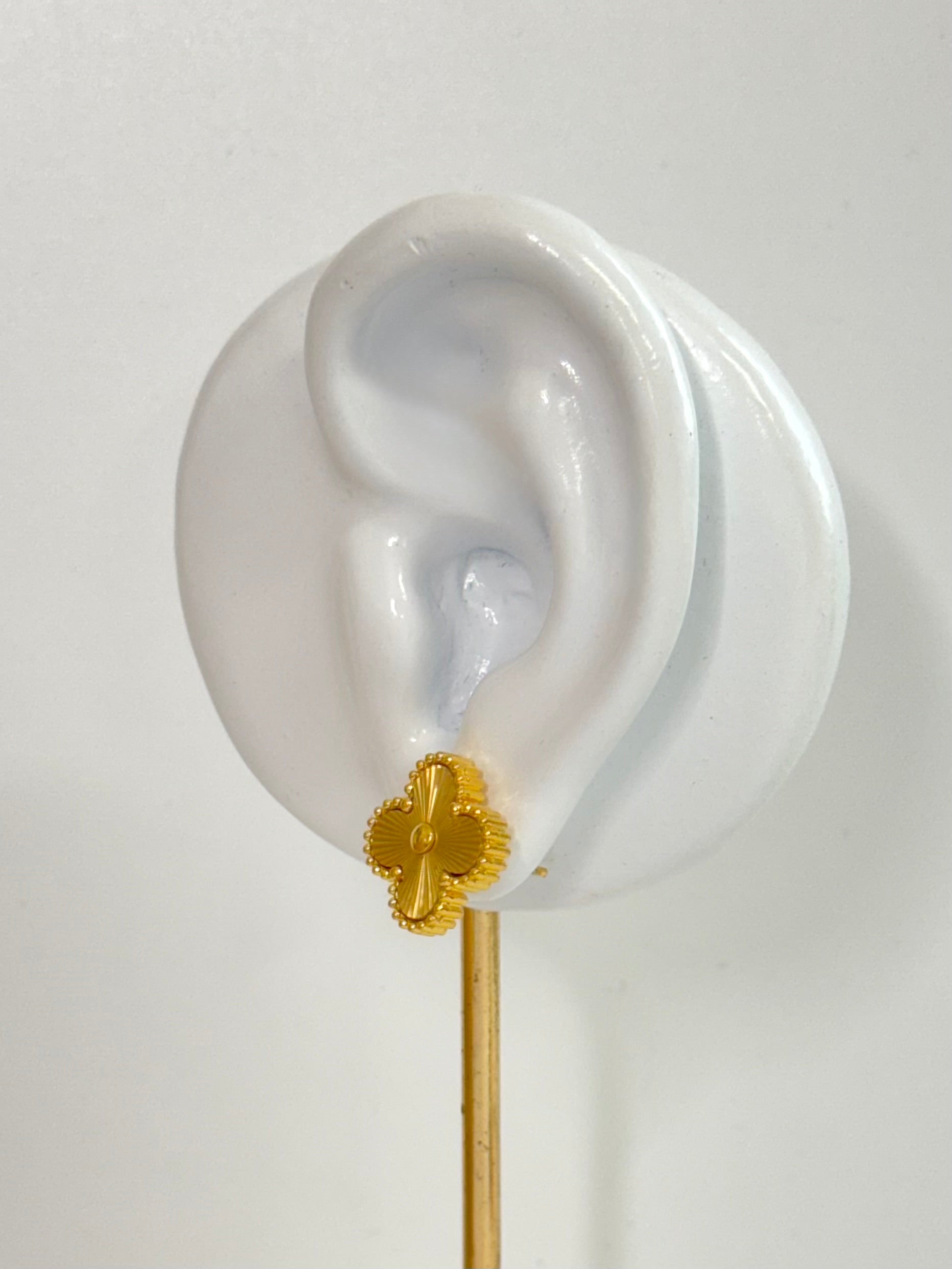 stud clover, clover earrings, premium clover earring